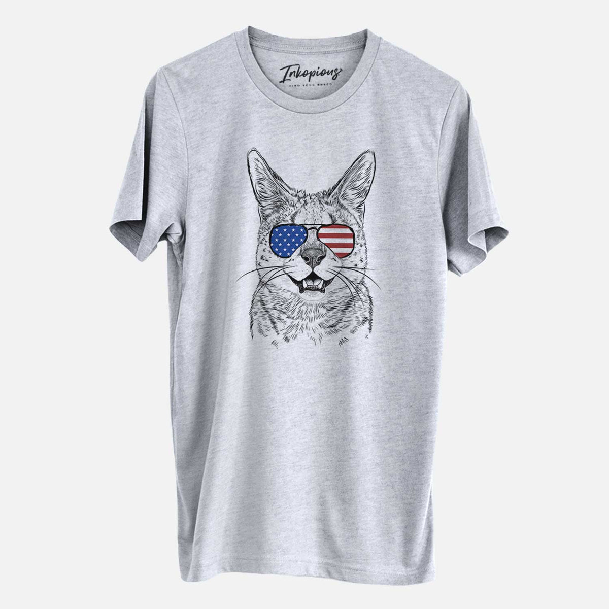 USA Lucky the Serval Cat - Unisex Crewneck