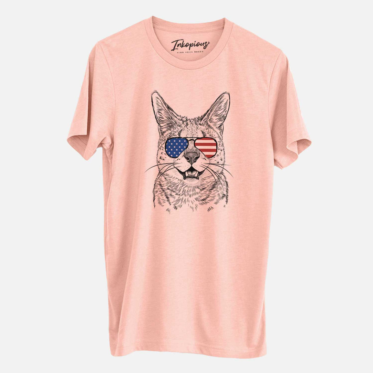 USA Lucky the Serval Cat - Unisex Crewneck