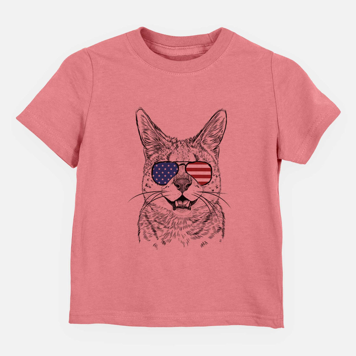 USA Lucky the Serval Cat - Kids/Youth/Toddler Shirt