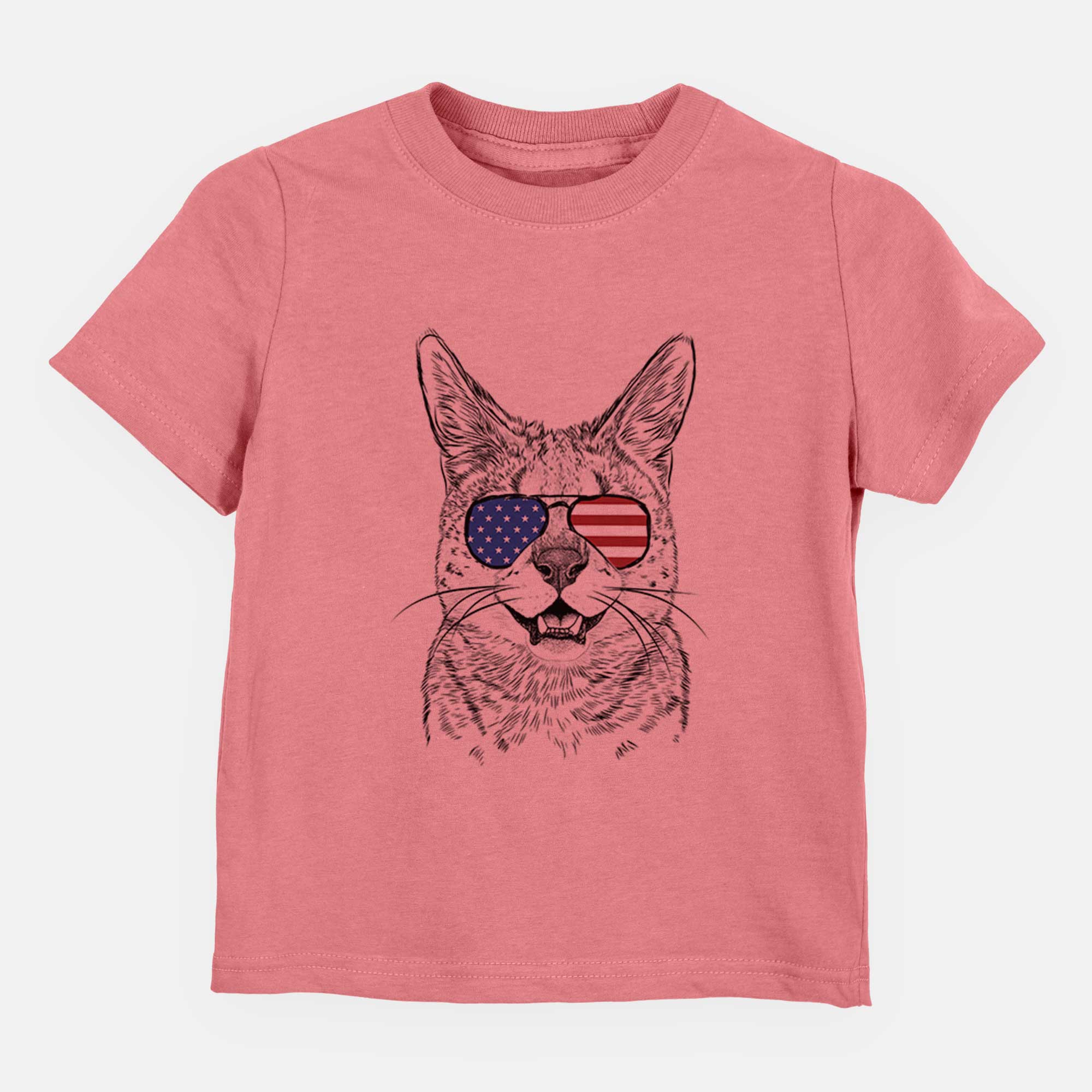 USA Lucky the Serval Cat - Kids/Youth/Toddler Shirt