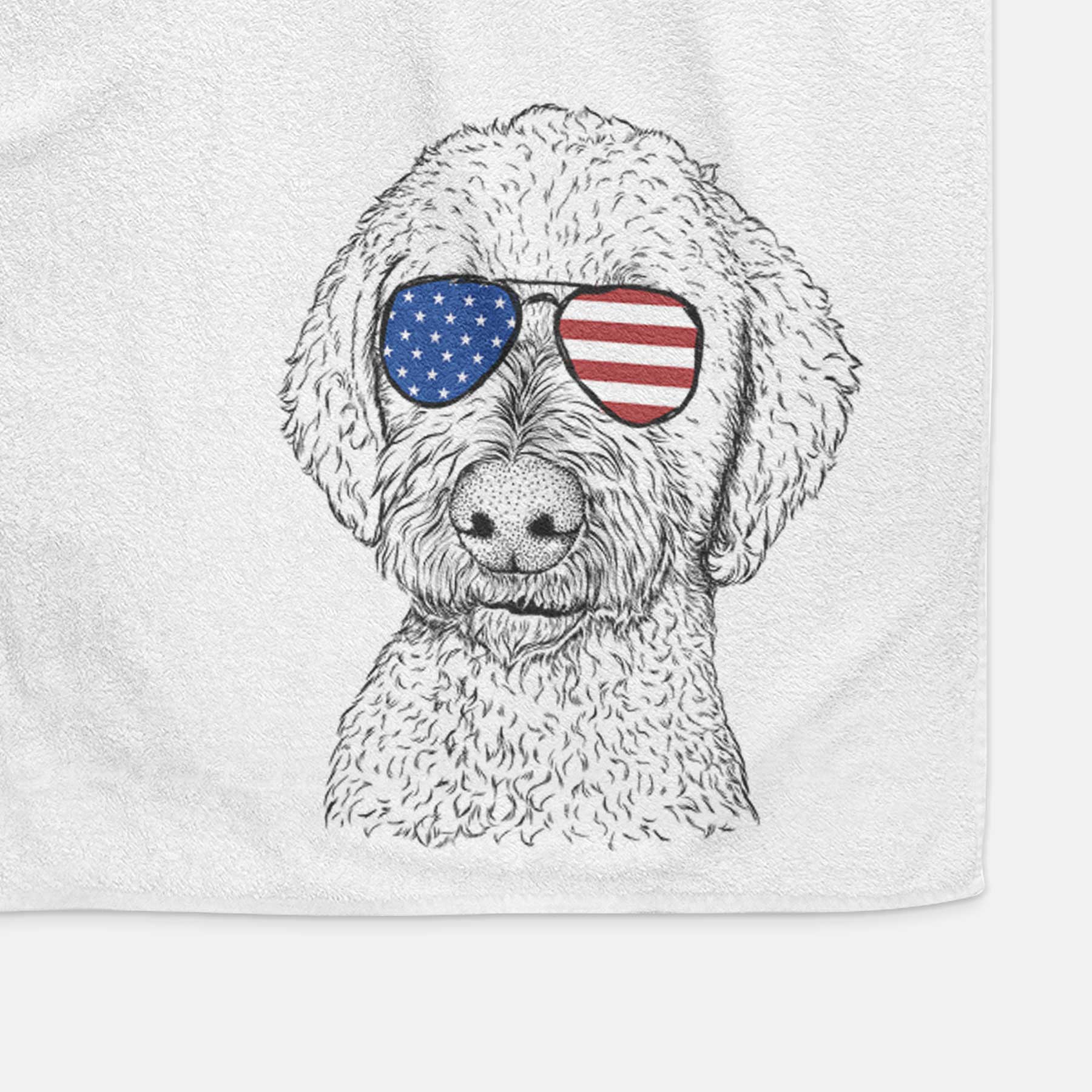 Lucy Boo the Goldendoodle Decorative Hand Towel