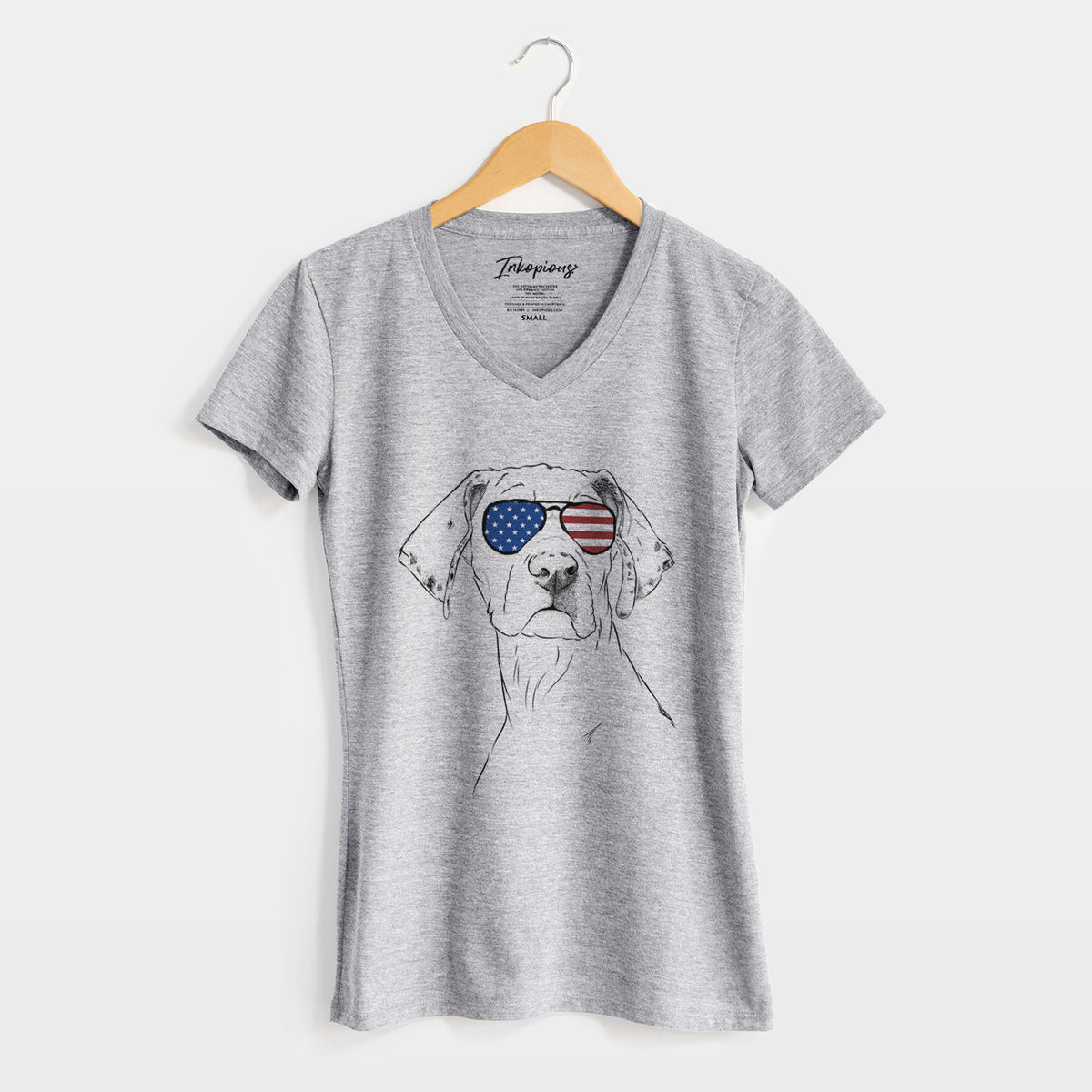 USA Lumen the Special Needs Great Dane - Women&#39;s Perfect V-neck Shirt