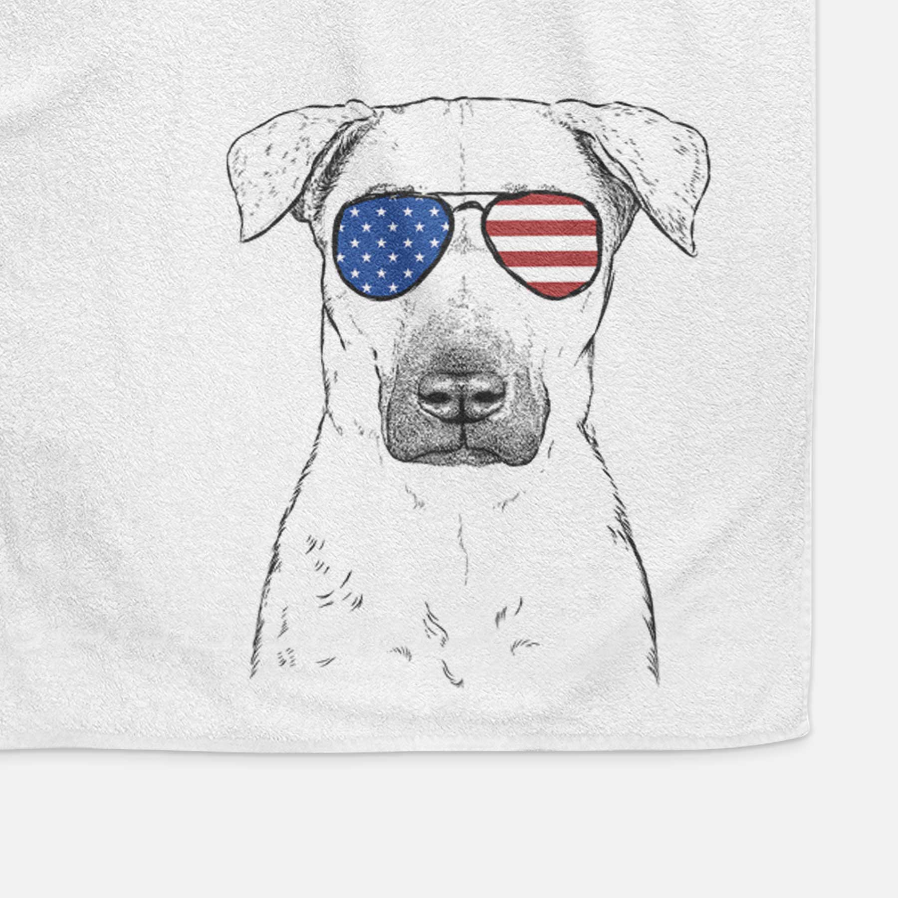 Luna the Black Mouth Cur Decorative Hand Towel