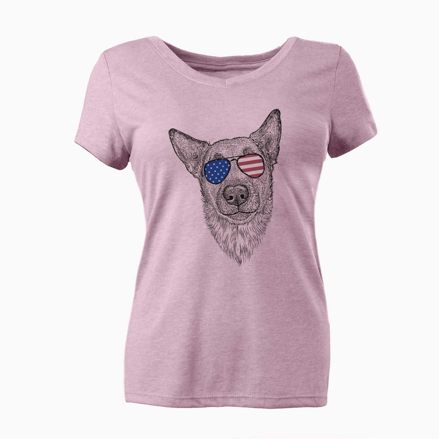 USA Luna the Shepherd Mix - Women's Perfect V-neck Shirt