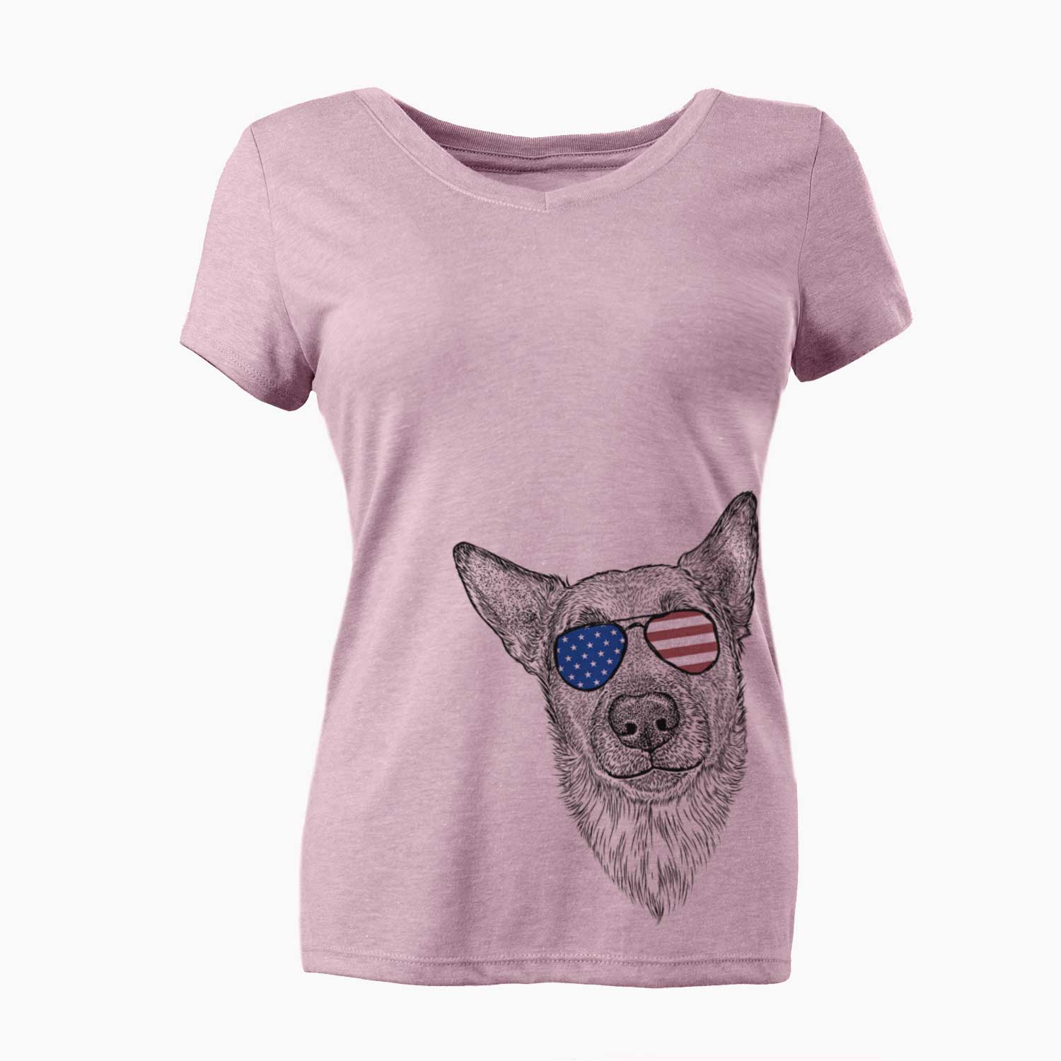 USA Luna the Shepherd Mix - Women's Perfect V-neck Shirt