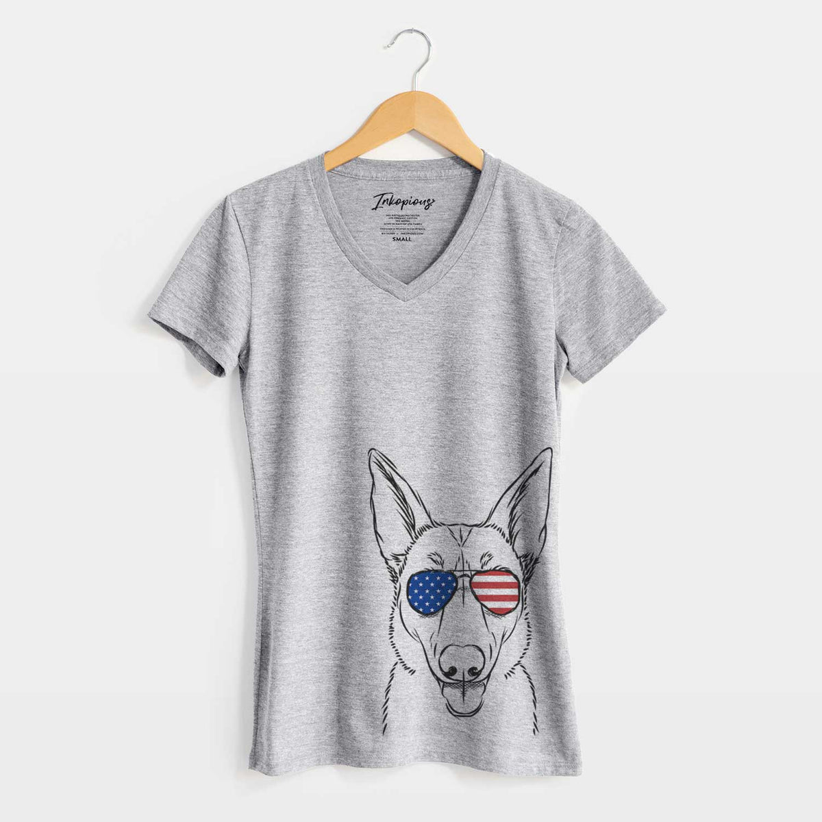 USA Lyric the Belgian Malinois - Women's Perfect V-neck Shirt