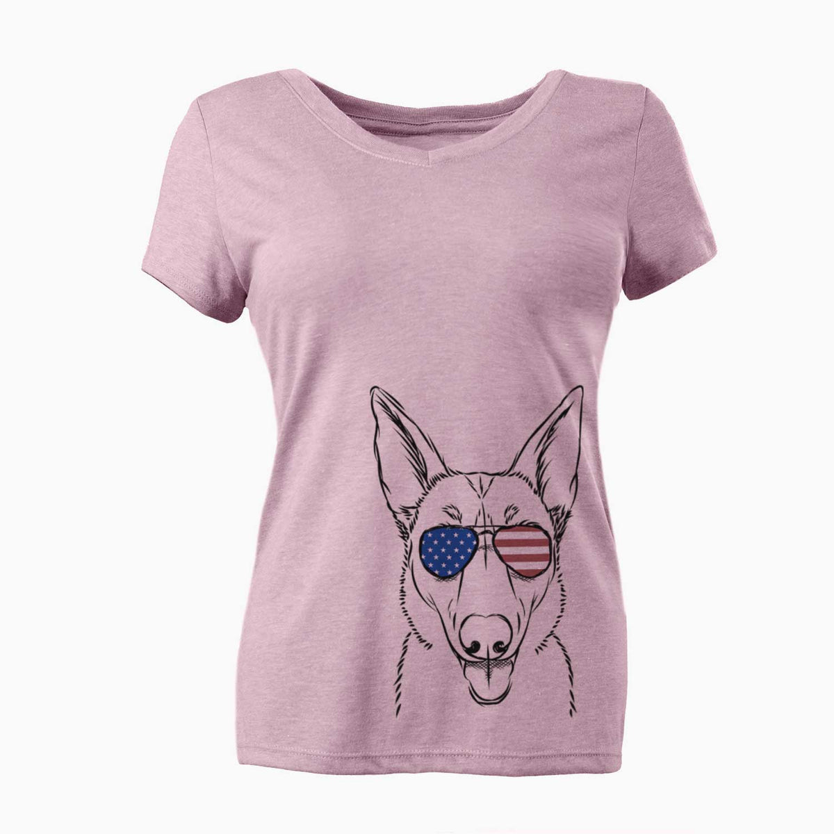 USA Lyric the Belgian Malinois - Women's Perfect V-neck Shirt