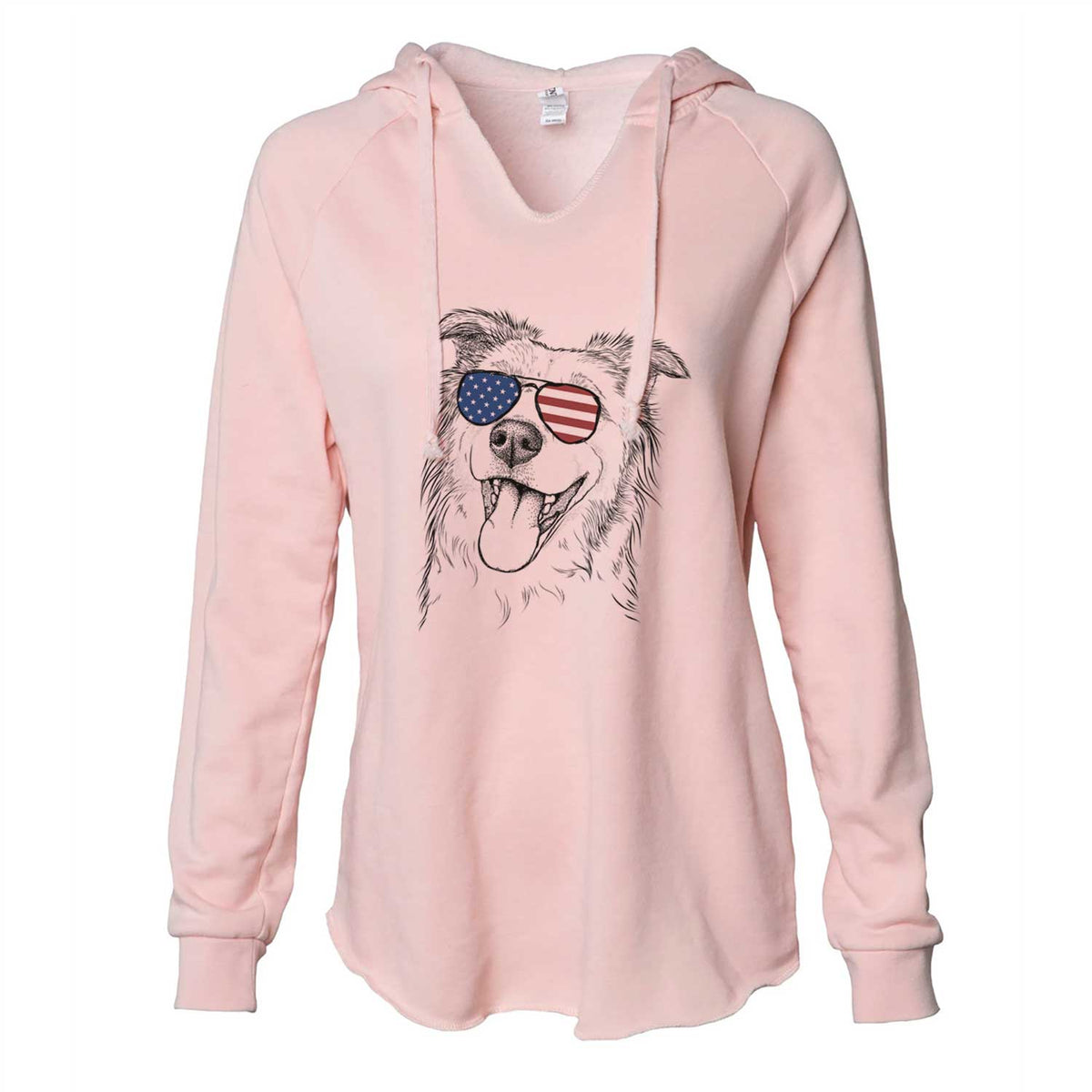USA Macaroni the Border Collie - Cali Wave Hooded Sweatshirt