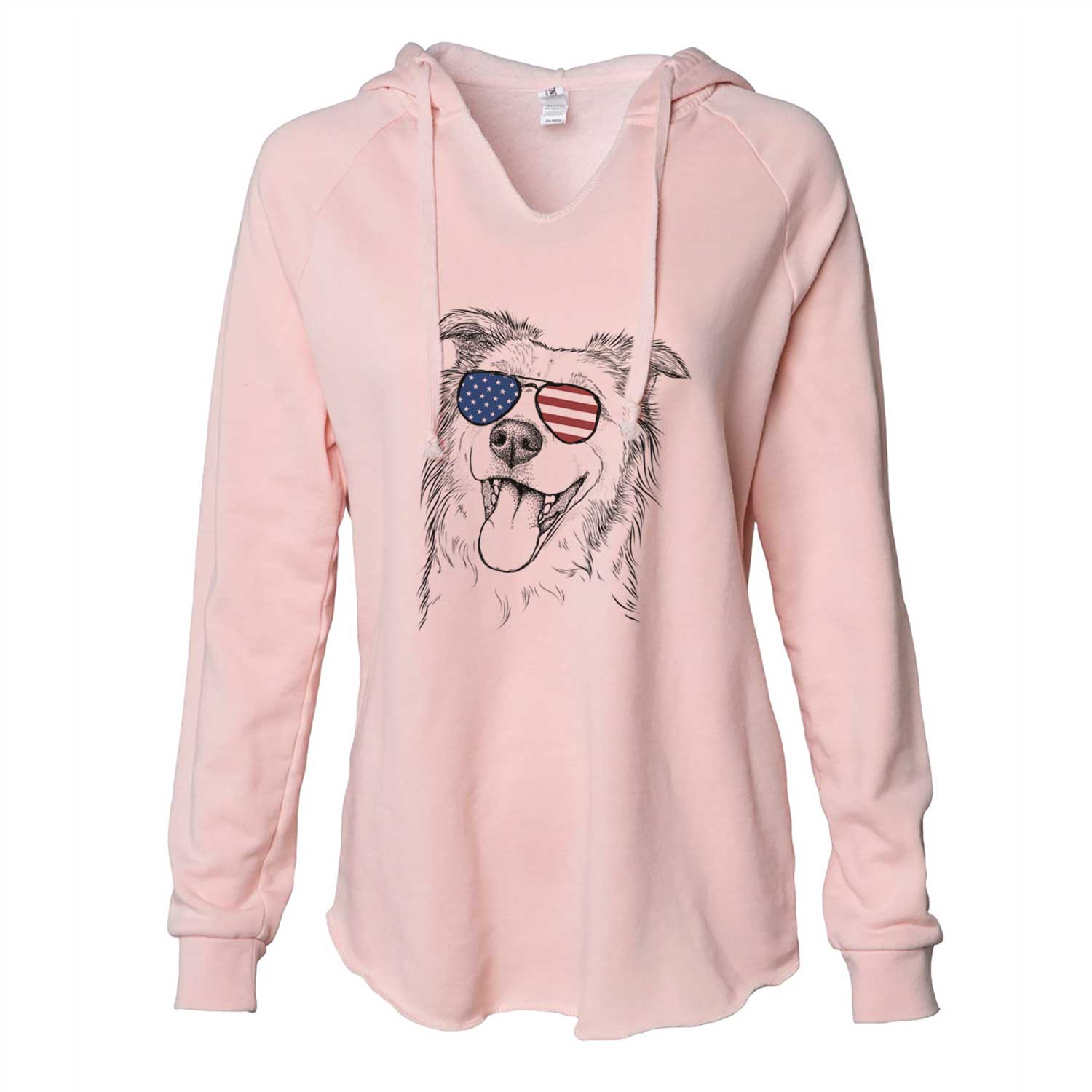 USA Macaroni the Border Collie - Cali Wave Hooded Sweatshirt