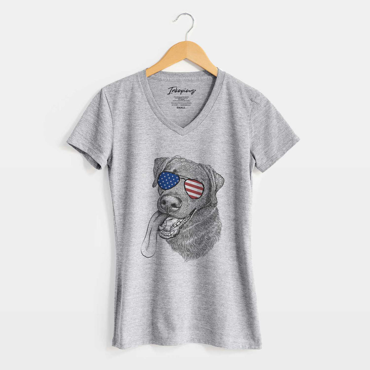 USA Macaroni the Lab Mix - Women&#39;s Perfect V-neck Shirt