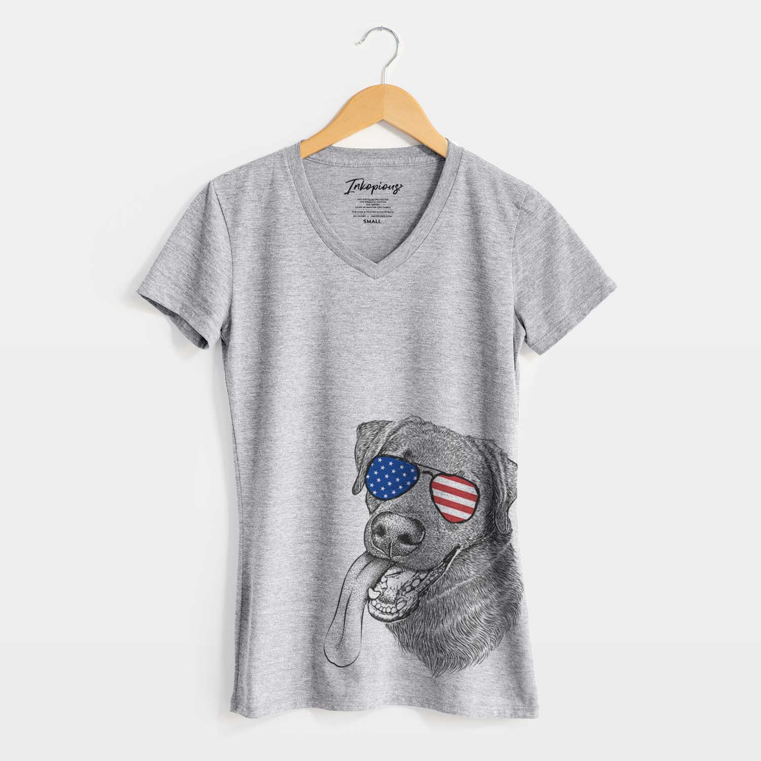 USA Macaroni the Lab Mix - Women's Perfect V-neck Shirt