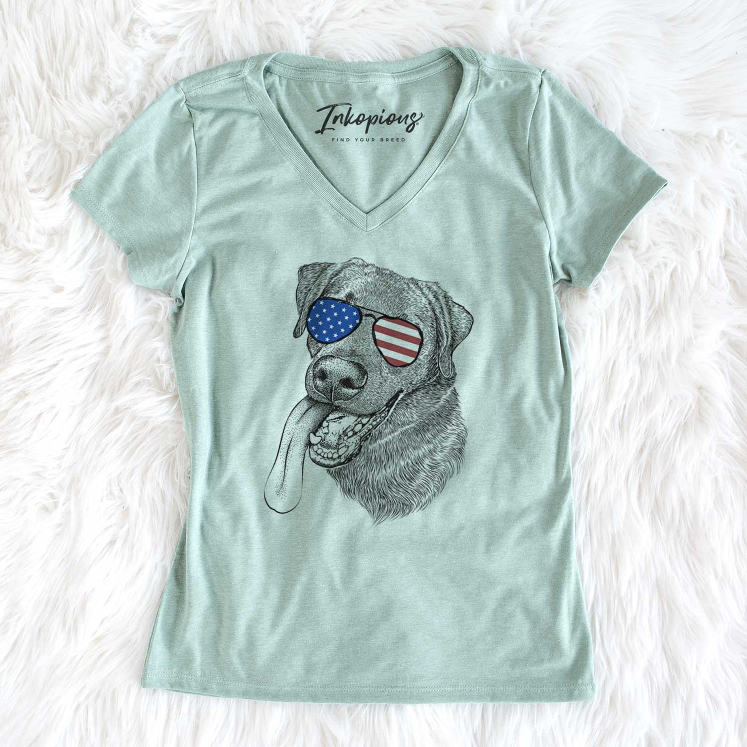 USA Macaroni the Lab Mix - Women's Perfect V-neck Shirt