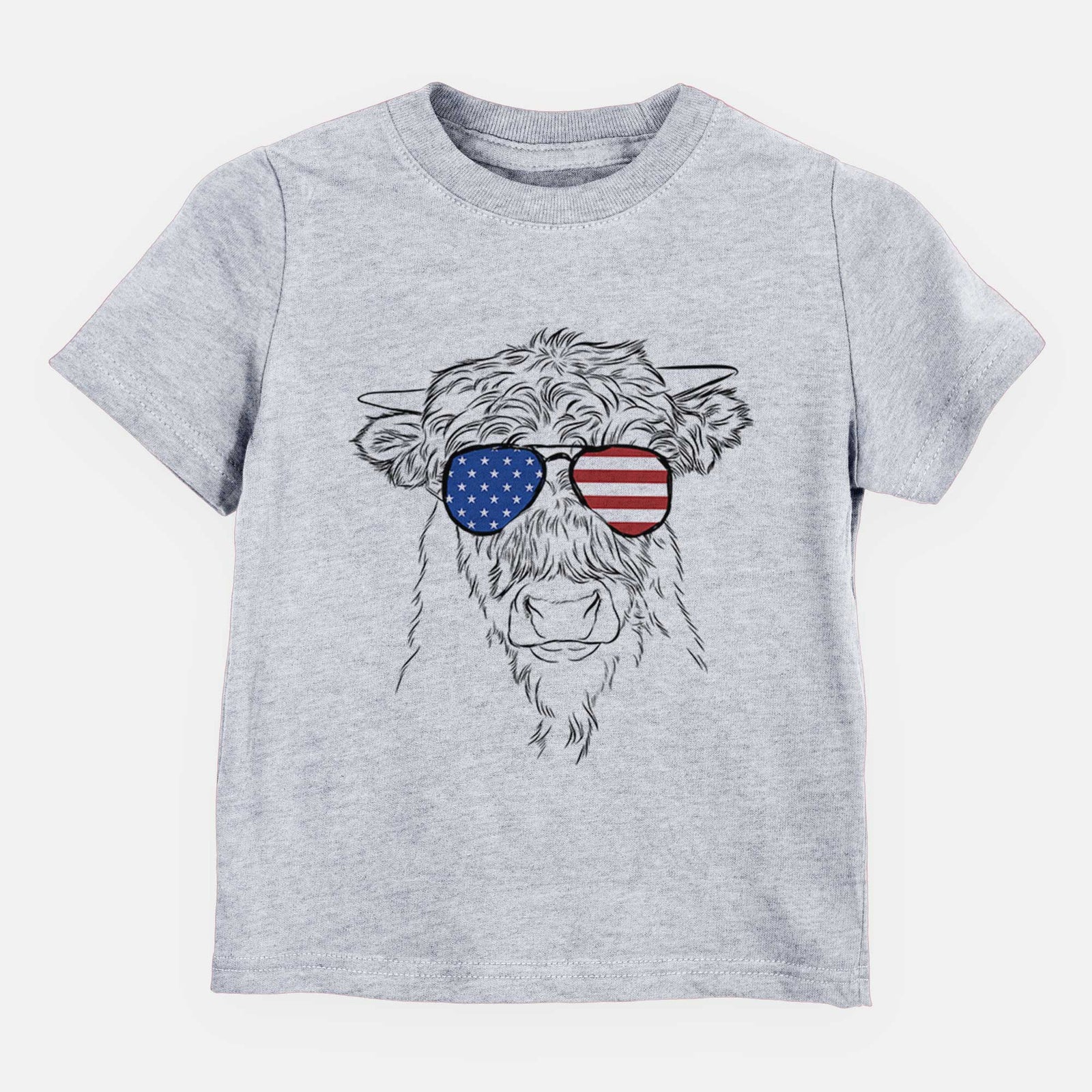 USA Mack the Scottish Highland Cow - Kids/Youth/Toddler Shirt