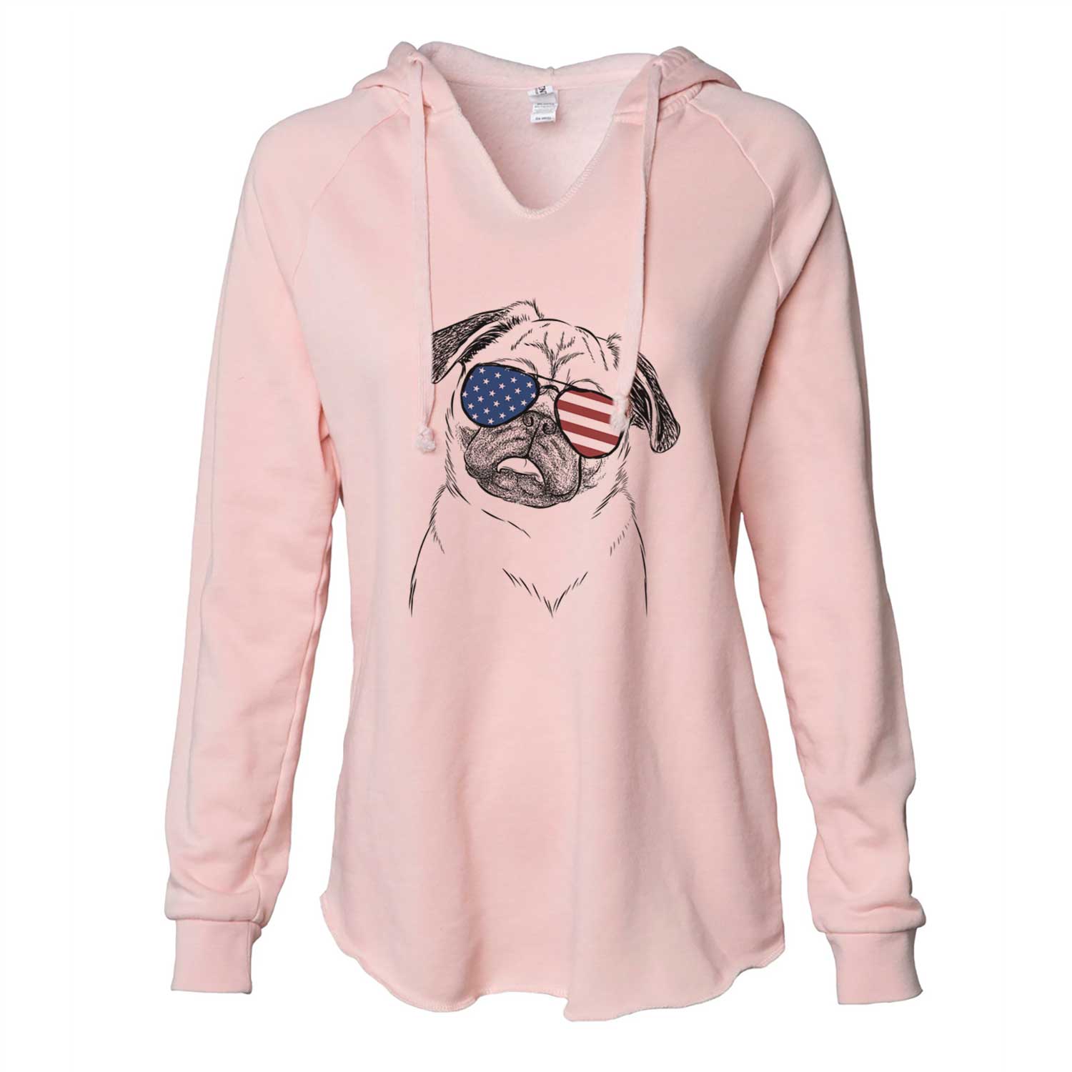 USA Macy the Pug - Cali Wave Hooded Sweatshirt