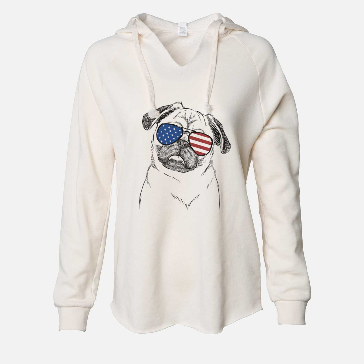 USA Macy the Pug - Cali Wave Hooded Sweatshirt