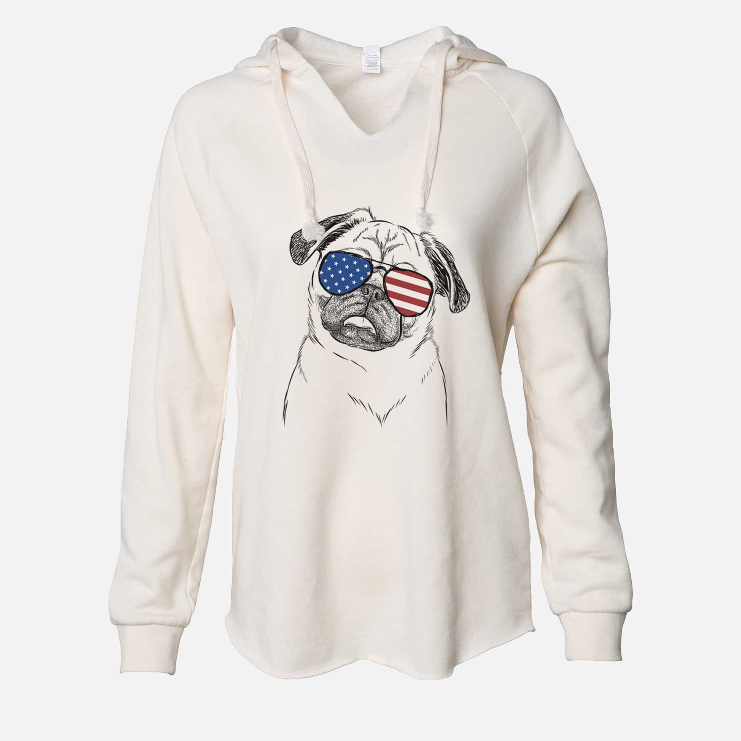 USA Macy the Pug - Cali Wave Hooded Sweatshirt
