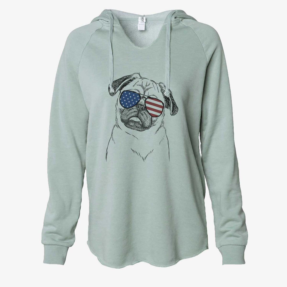 USA Macy the Pug - Cali Wave Hooded Sweatshirt