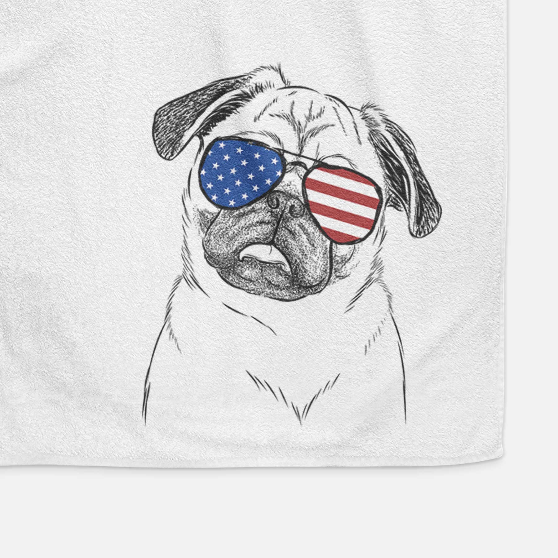 Macy the Pug Decorative Hand Towel