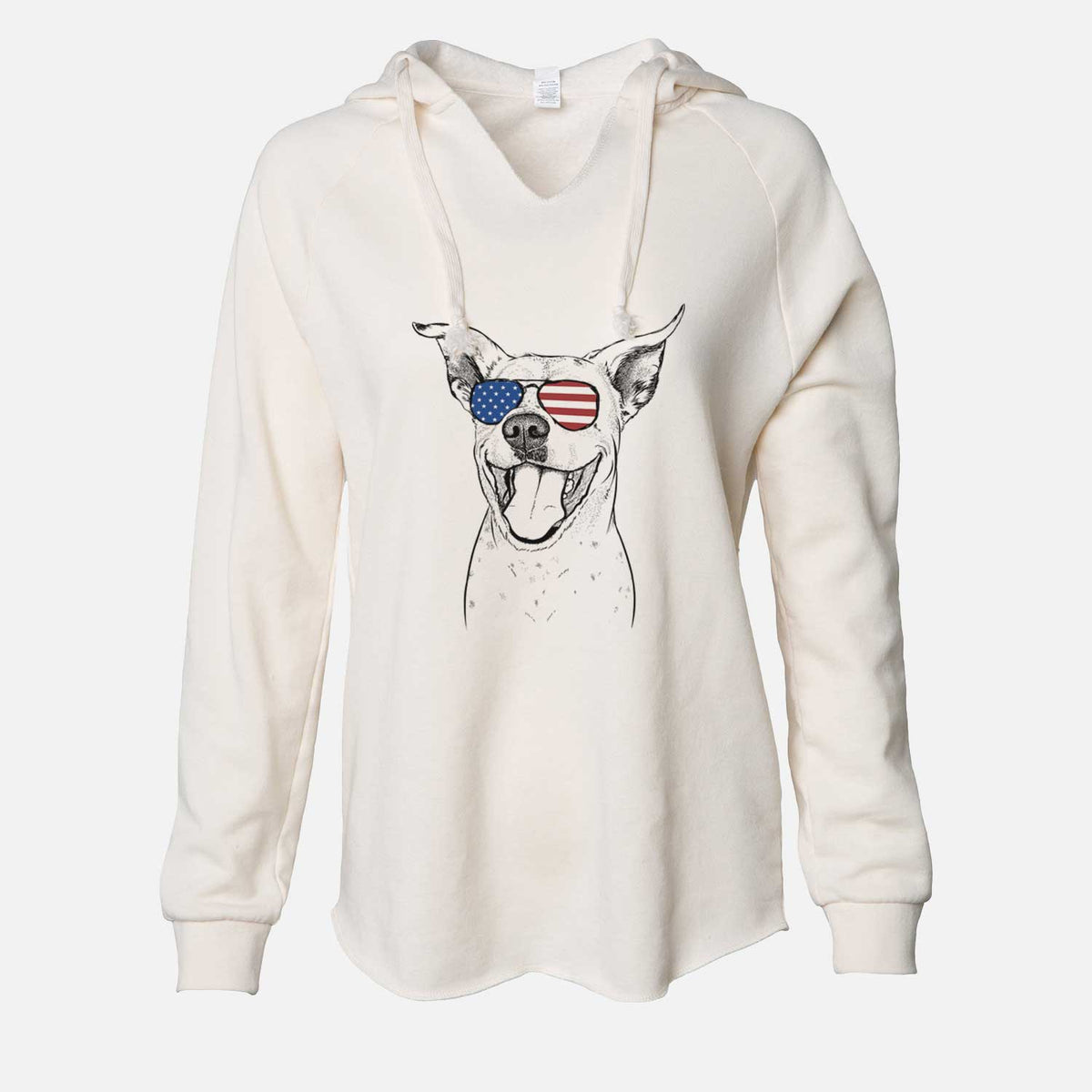 USA Maddie the Dalmatian Pitbull Mix - Cali Wave Hooded Sweatshirt