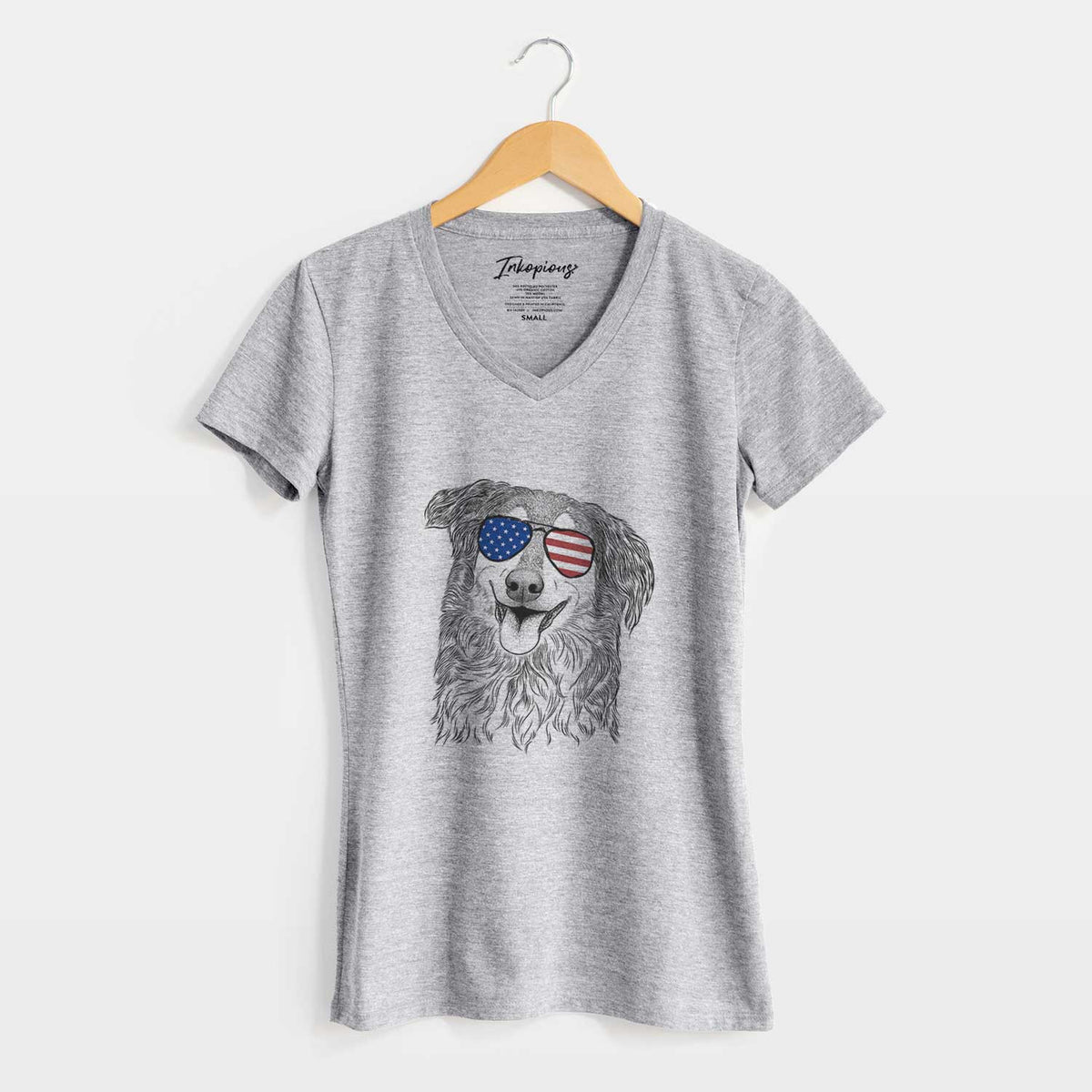 USA Maddie the English Shepherd - Women&#39;s Perfect V-neck Shirt