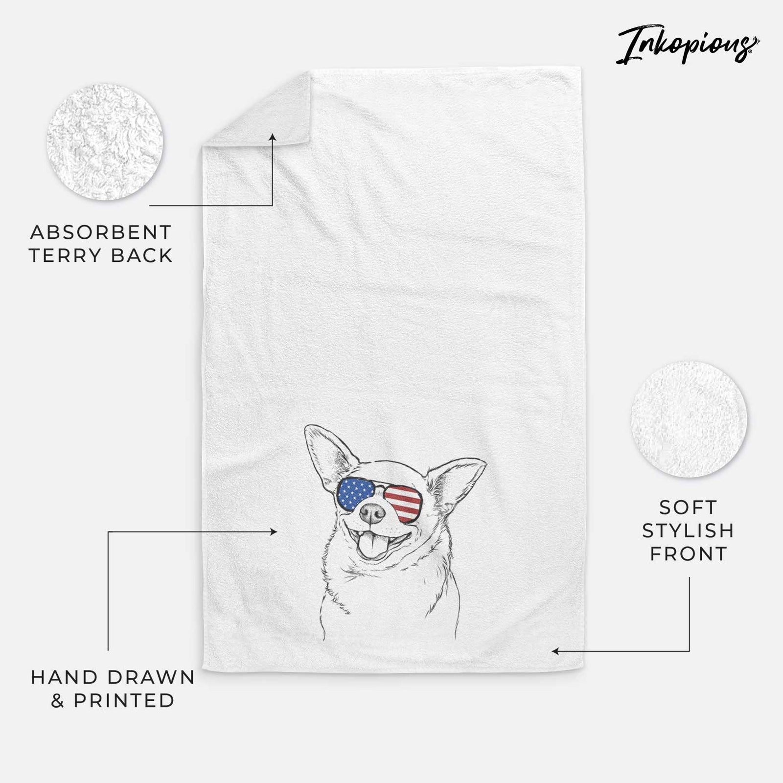 Maddison Pearl the Chihuahua Decorative Hand Towel