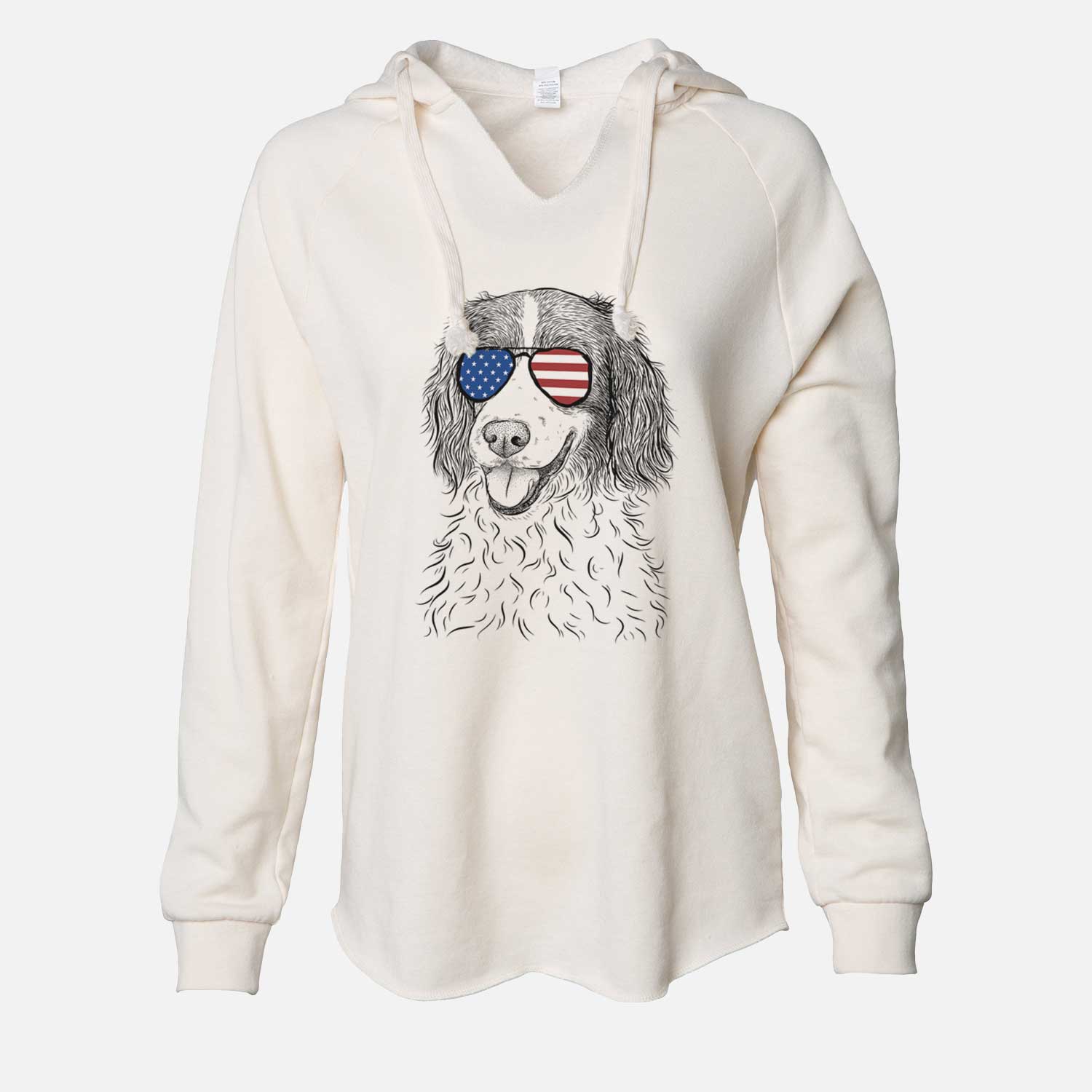 USA Maggie the Springer Spaniel - Cali Wave Hooded Sweatshirt
