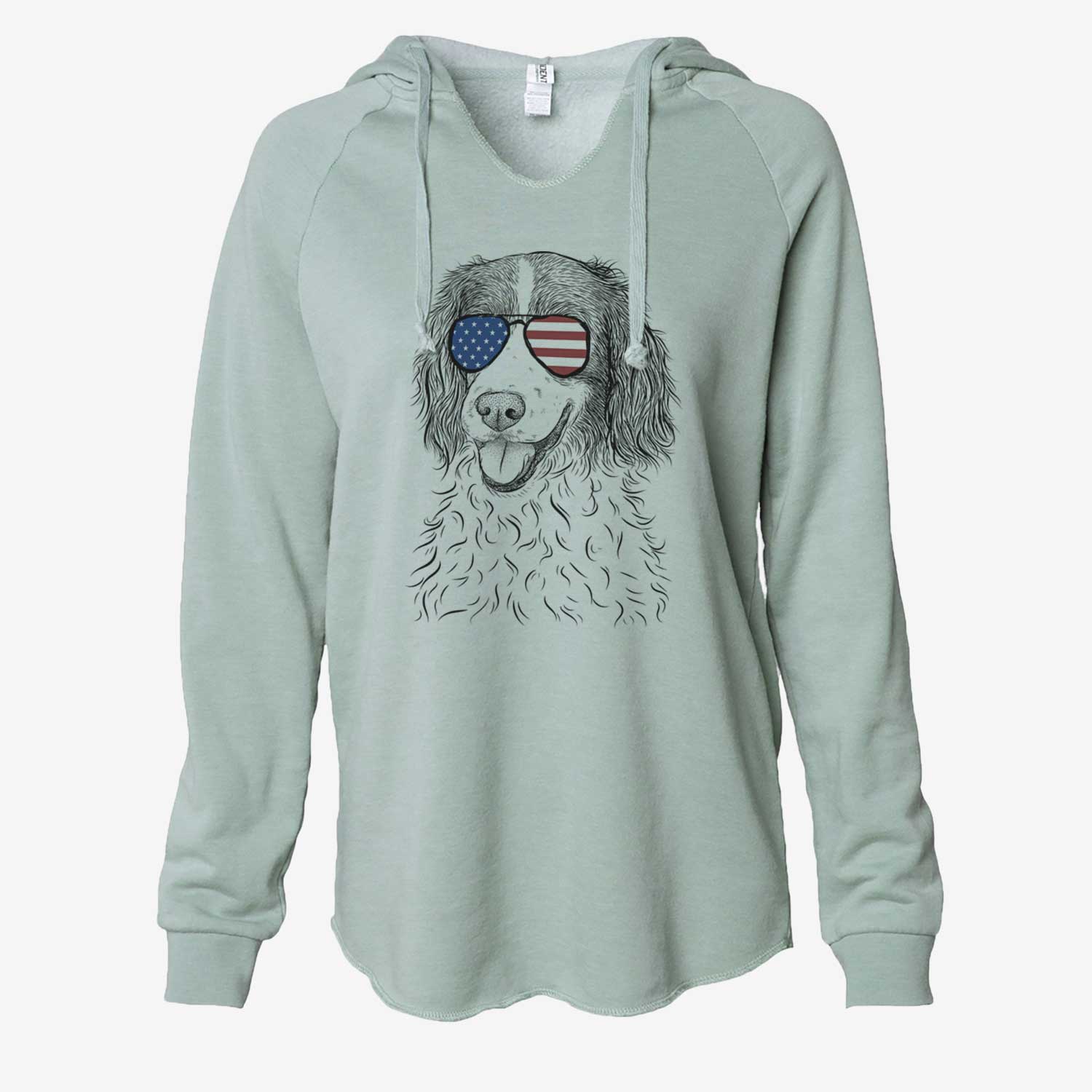 USA Maggie the Springer Spaniel - Cali Wave Hooded Sweatshirt