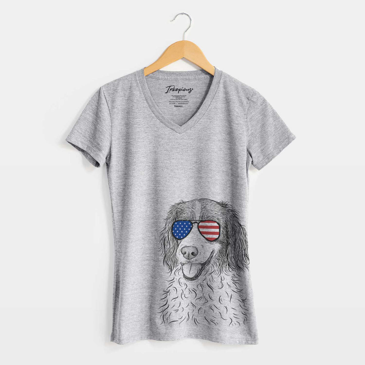 USA Maggie the Springer Spaniel - Women's Perfect V-neck Shirt