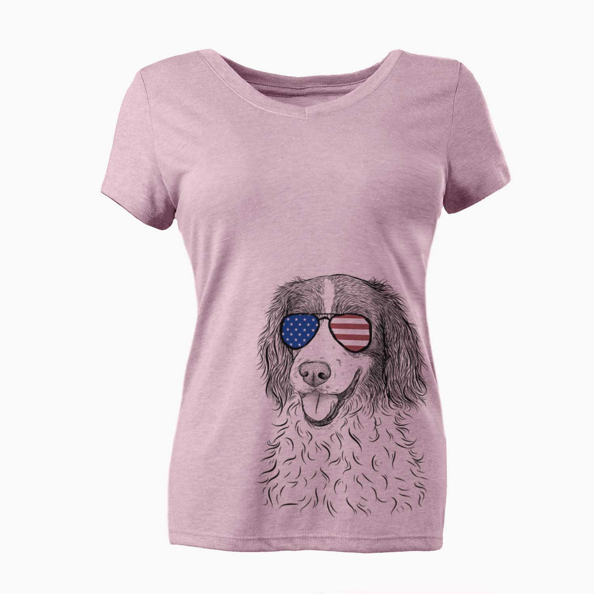 USA Maggie the Springer Spaniel - Women's Perfect V-neck Shirt