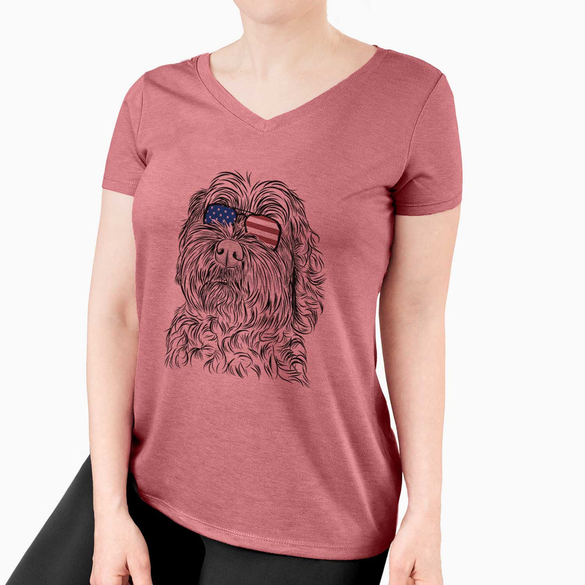 USA Maggie Girl the Cockapoo - Women's Perfect V-neck Shirt