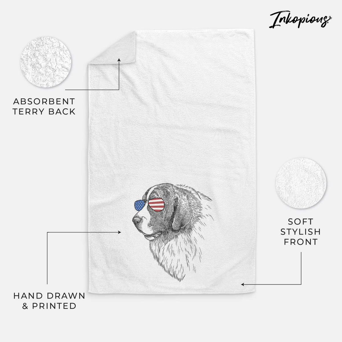 Magnus the Pyrenean Mastiff Decorative Hand Towel