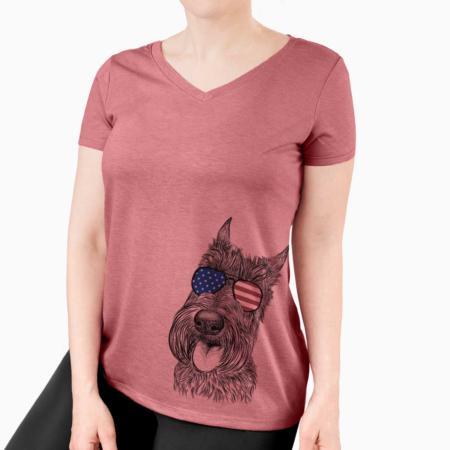 USA Magnus the Scottish Terrier - Women's Perfect V-neck Shirt