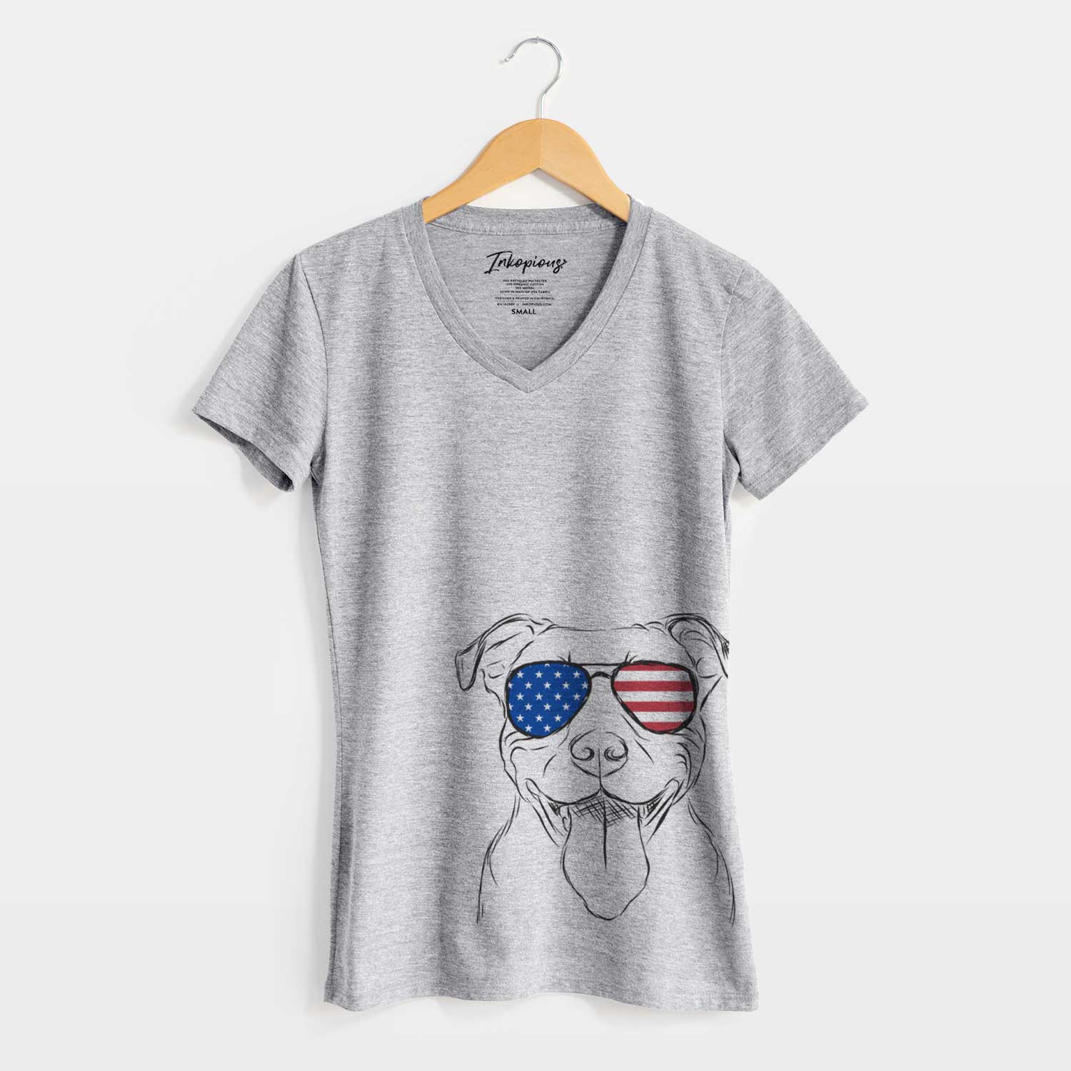 USA Major the Pitbull - Women's Perfect V-neck Shirt