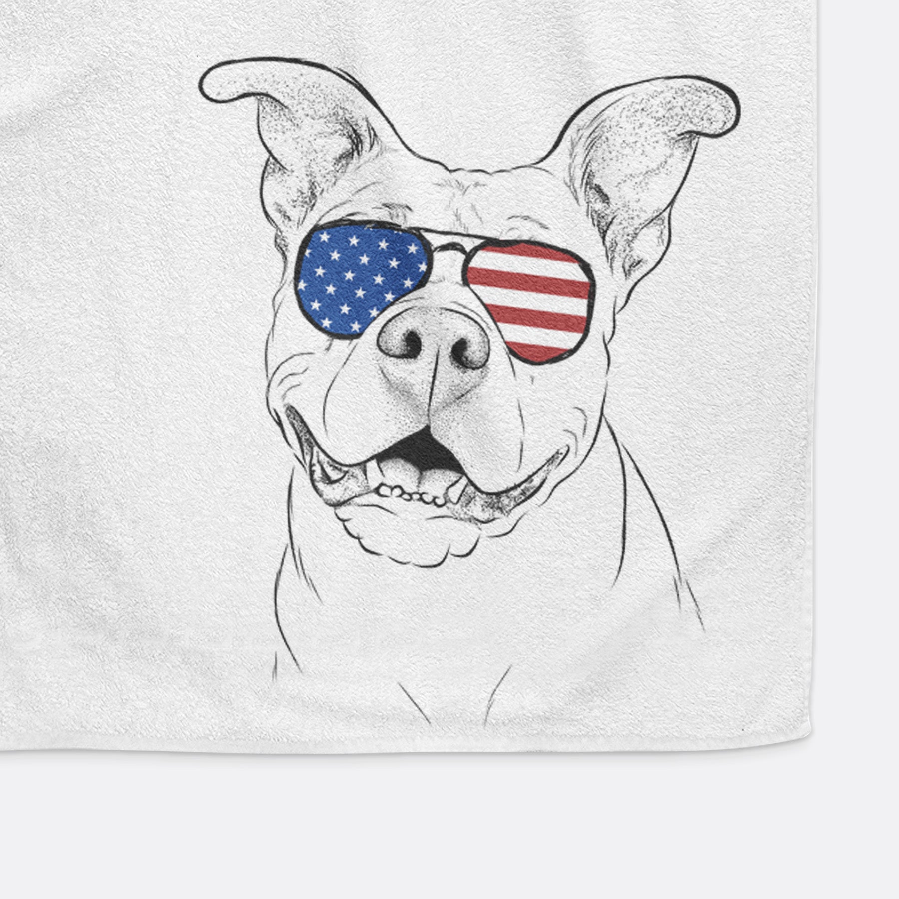 Malibu the Staffordshire Terrier/Pitbull Mix Decorative Hand Towel