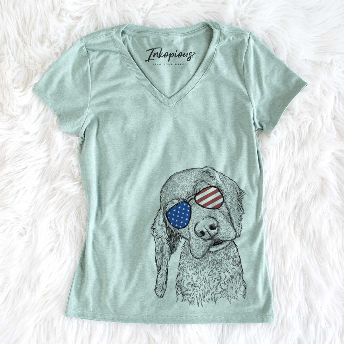 USA Mambo #5 the Cocker Spaniel - Women's Perfect V-neck Shirt