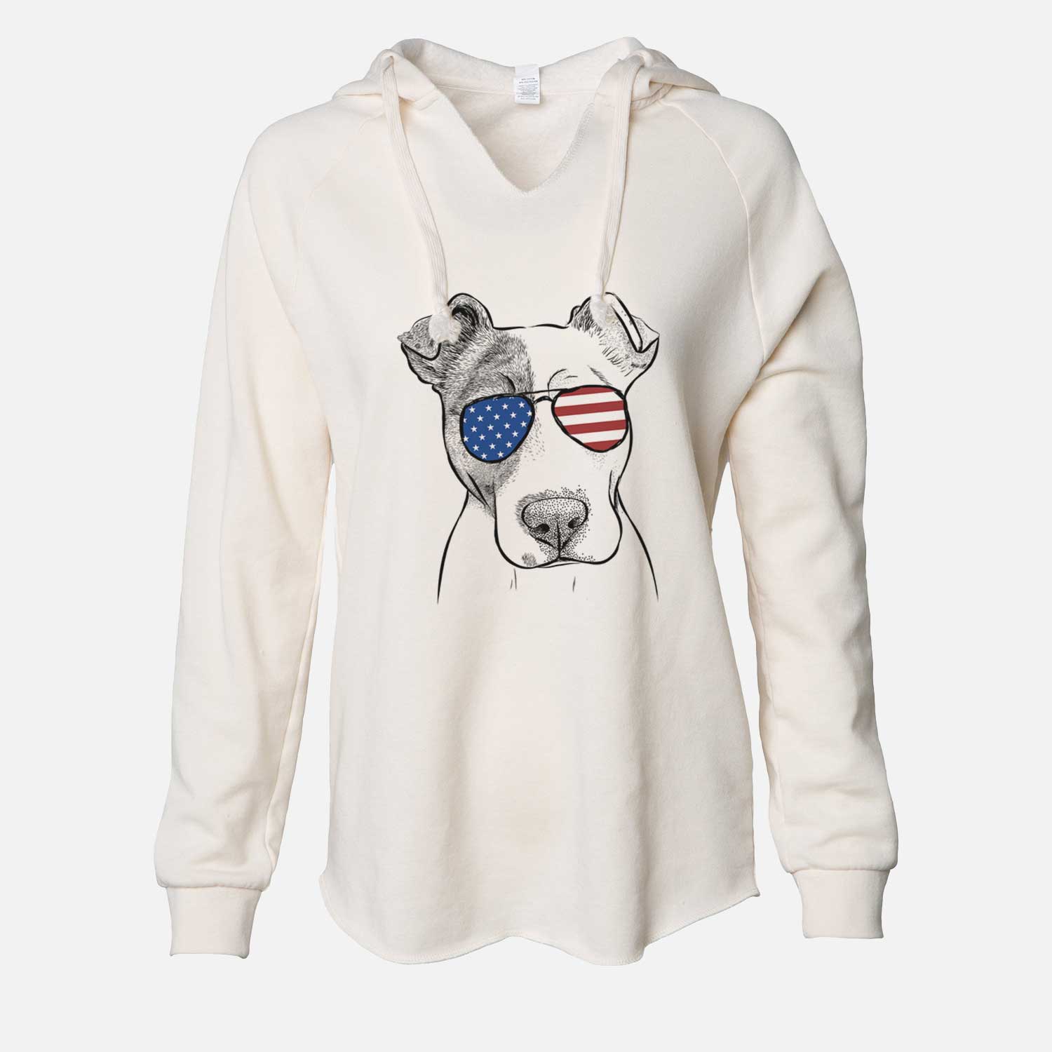 USA Manchi the Pitbull Mix - Cali Wave Hooded Sweatshirt