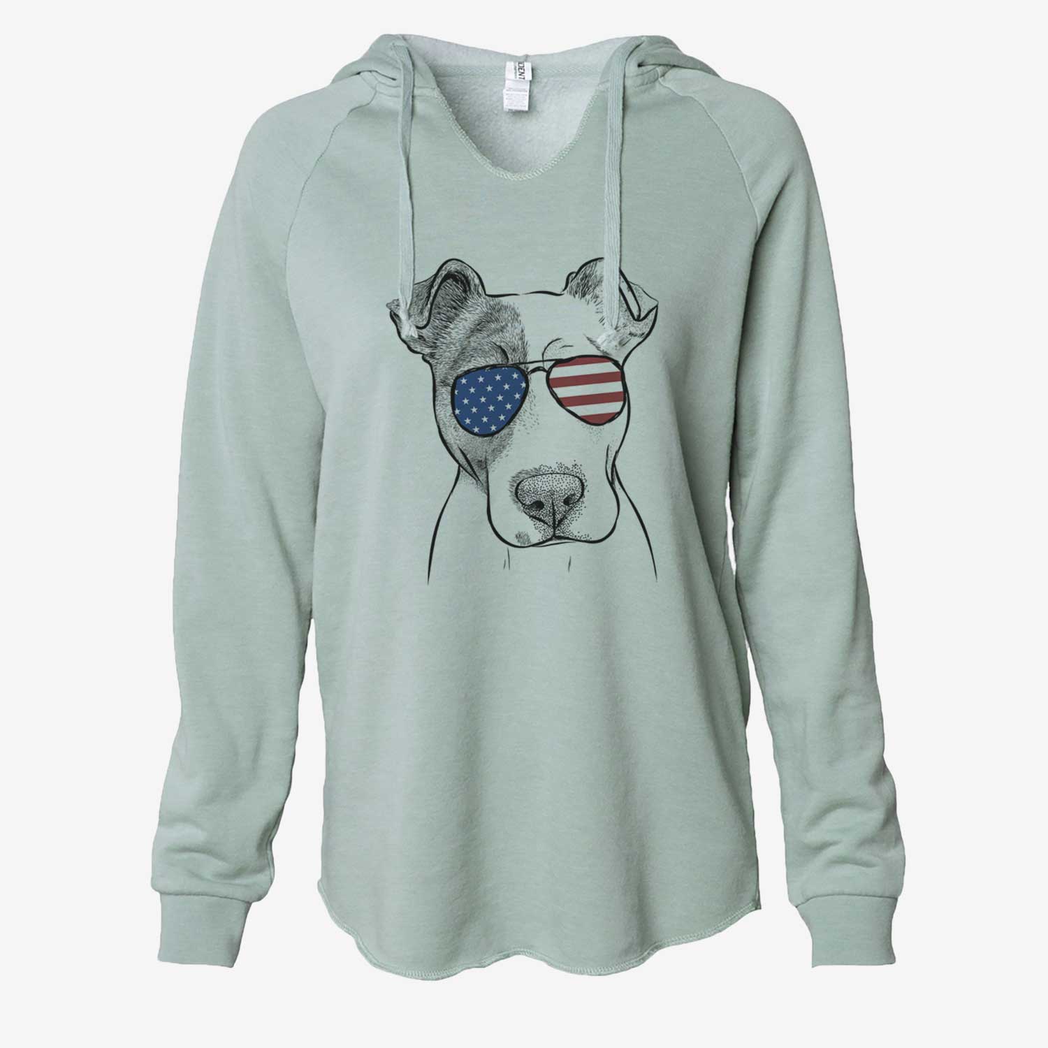 USA Manchi the Pitbull Mix - Cali Wave Hooded Sweatshirt