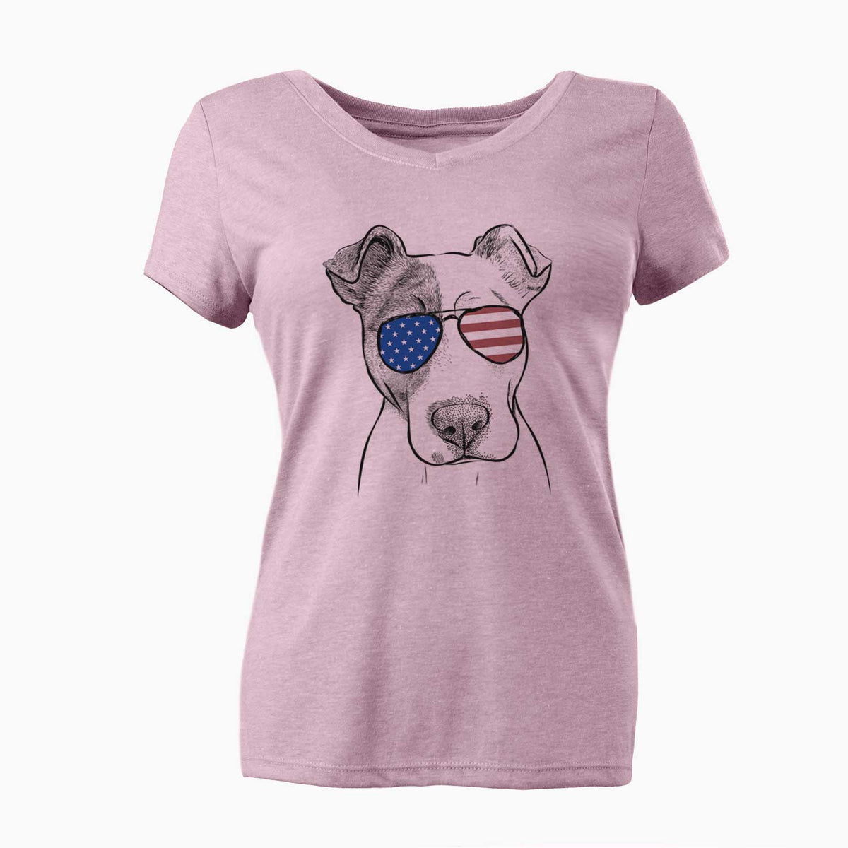 USA Manchi the Pitbull Mix - Women's Perfect V-neck Shirt