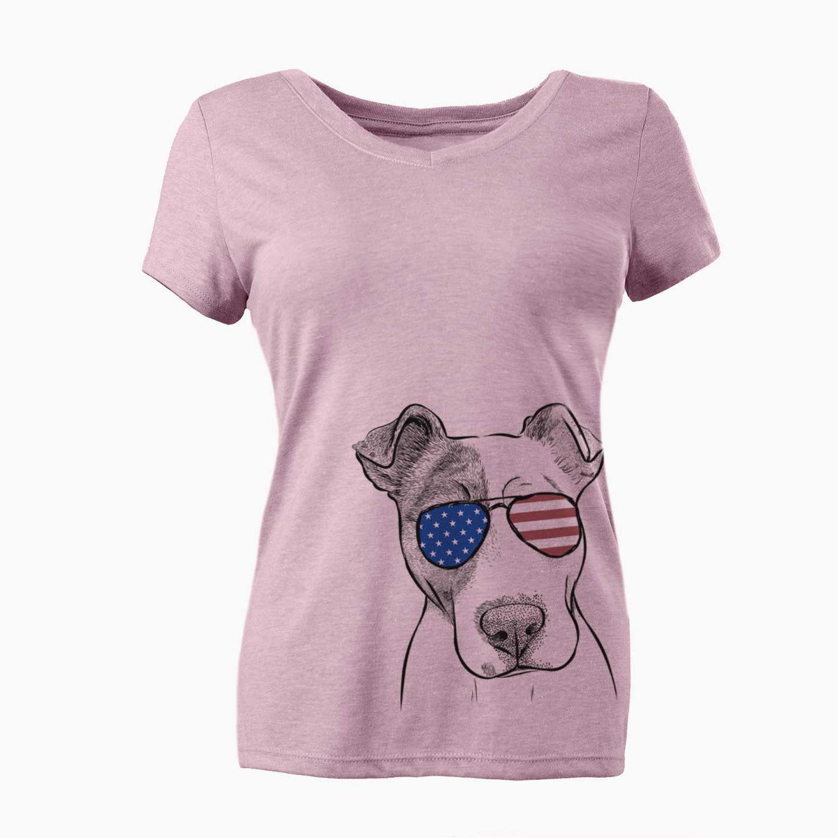USA Manchi the Pitbull Mix - Women's Perfect V-neck Shirt