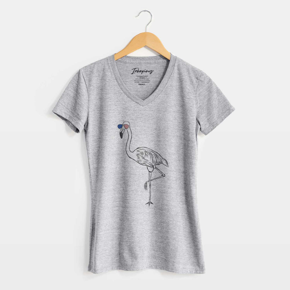 USA Mango the Flamingo - Women&#39;s Perfect V-neck Shirt