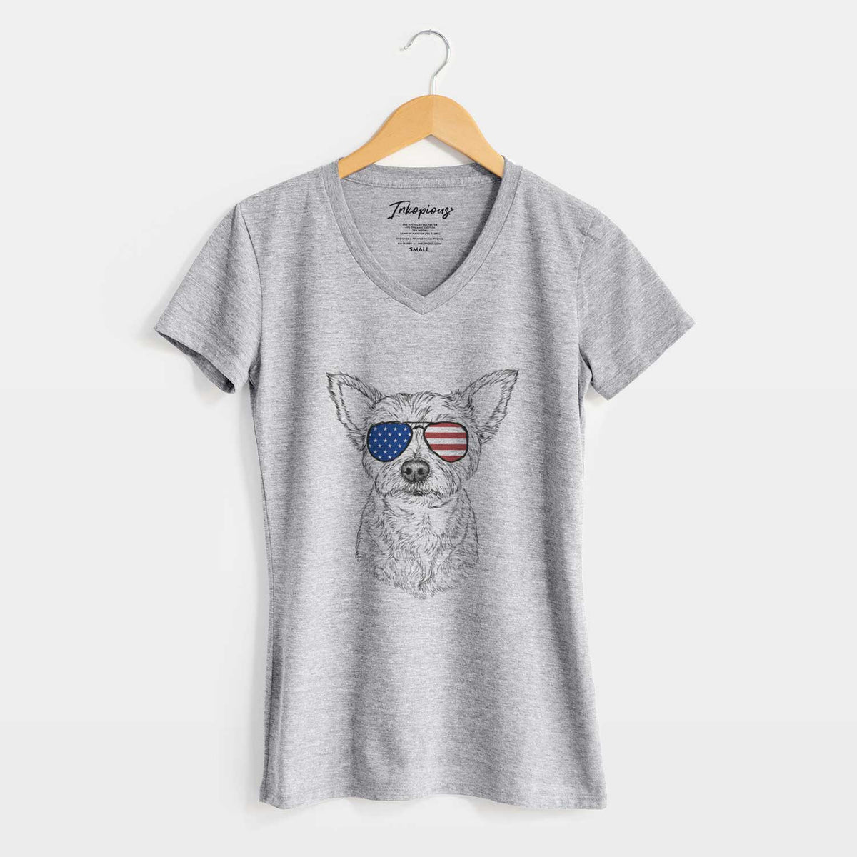 USA Mango the Yorker Cairn Terrier Mix - Women&#39;s Perfect V-neck Shirt