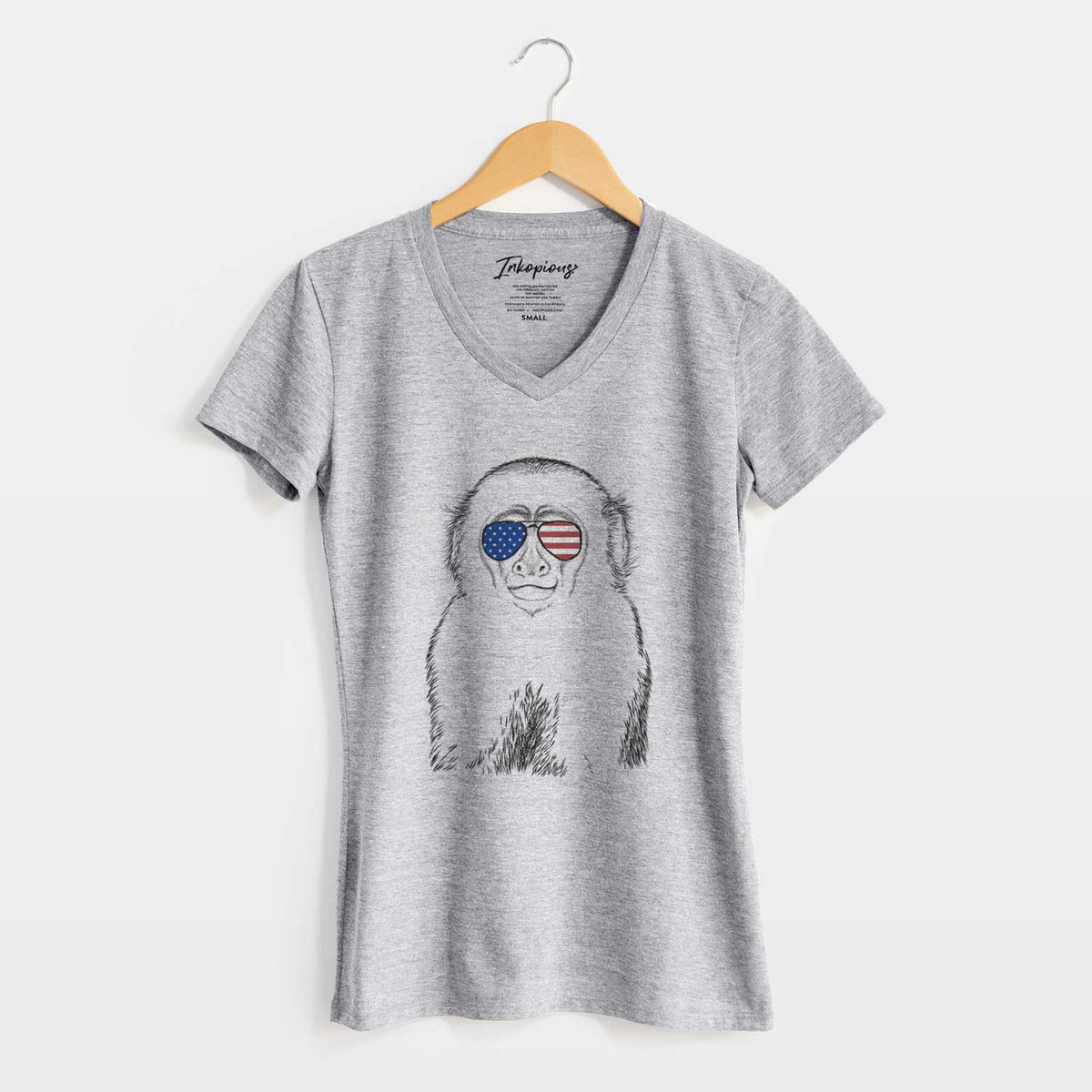 USA Marcel the Capuchin Monkey - Women&#39;s Perfect V-neck Shirt