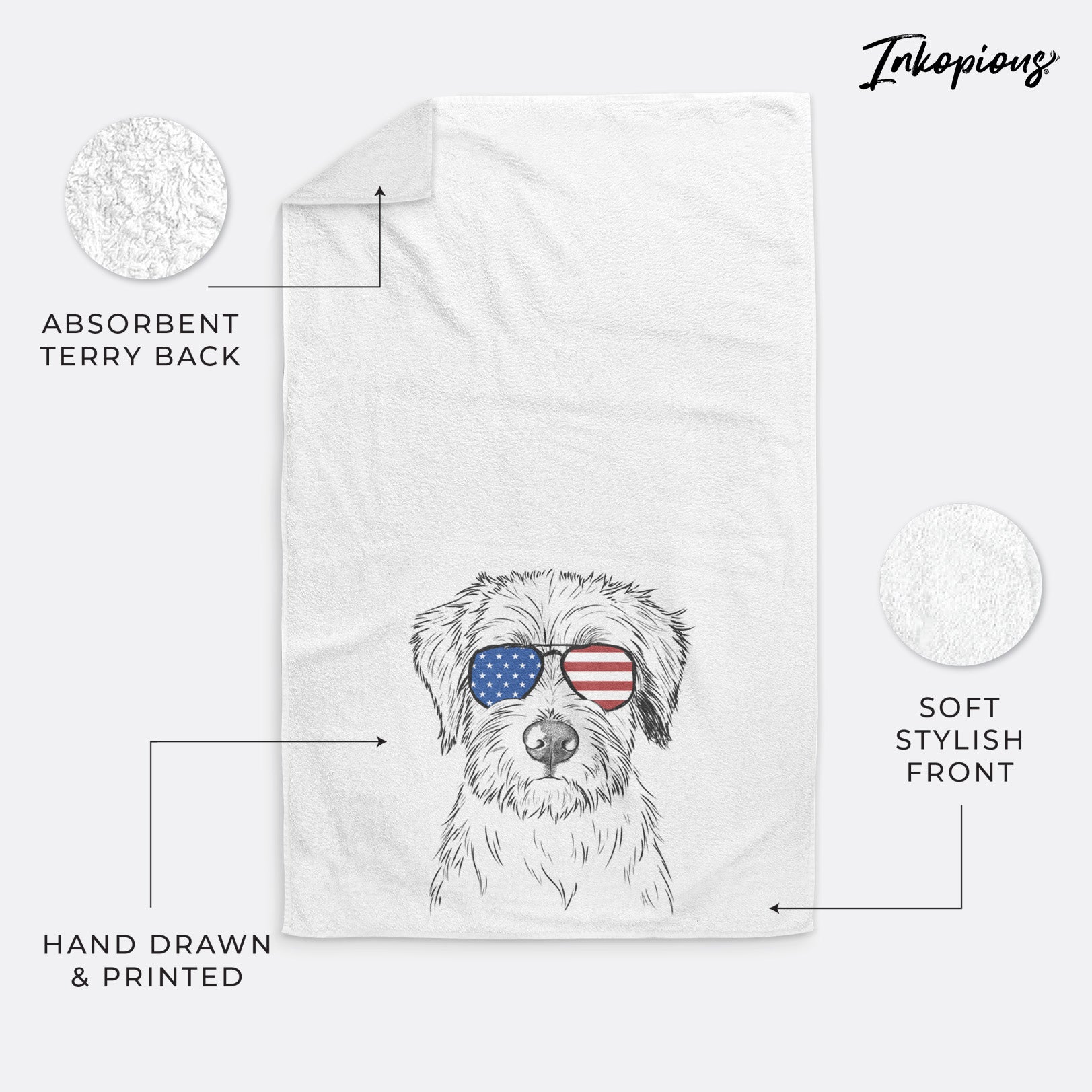 Marek the Bernedoodle Decorative Hand Towel