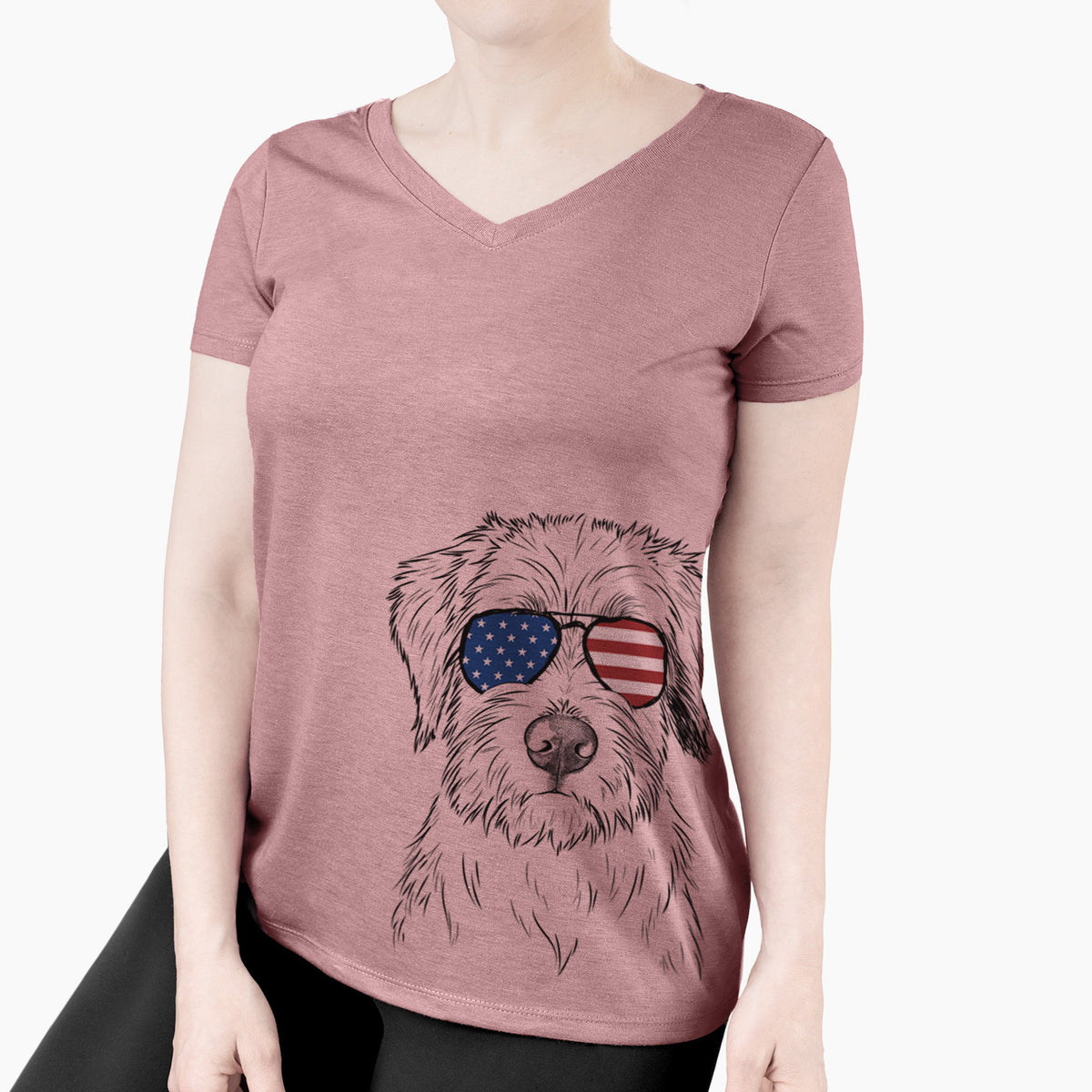 USA Marek the Bernedoodle - Women's Perfect V-neck Shirt