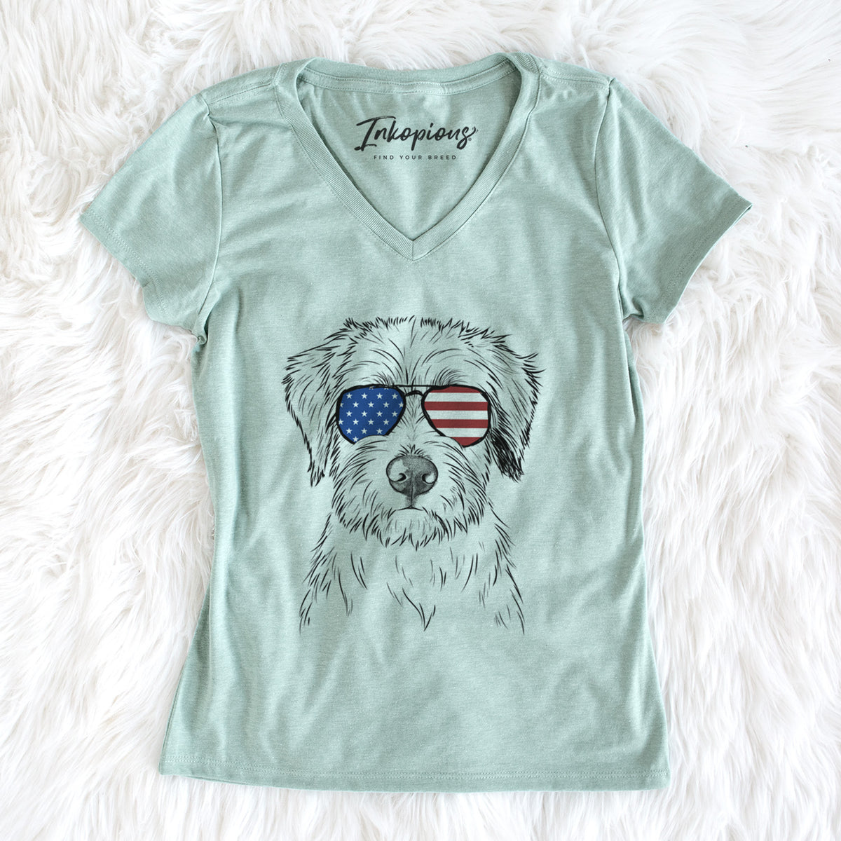 USA Marek the Bernedoodle - Women's Perfect V-neck Shirt
