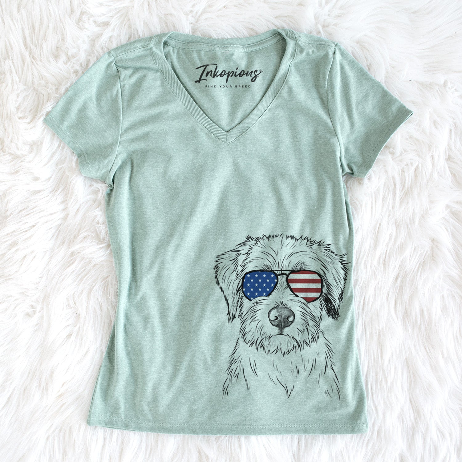 USA Marek the Bernedoodle - Women's Perfect V-neck Shirt