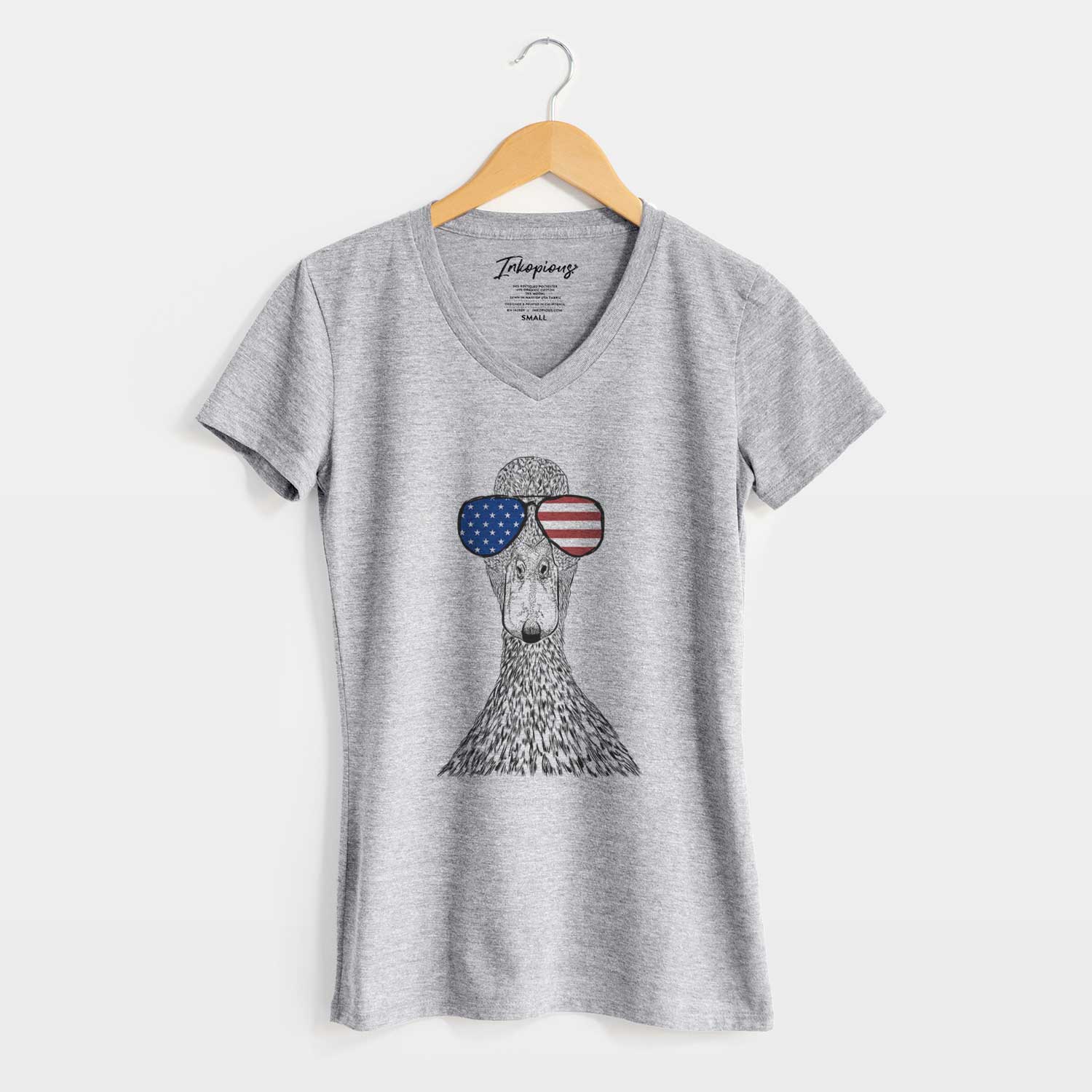 USA Marge the Mallard Duck - Women's Perfect V-neck Shirt