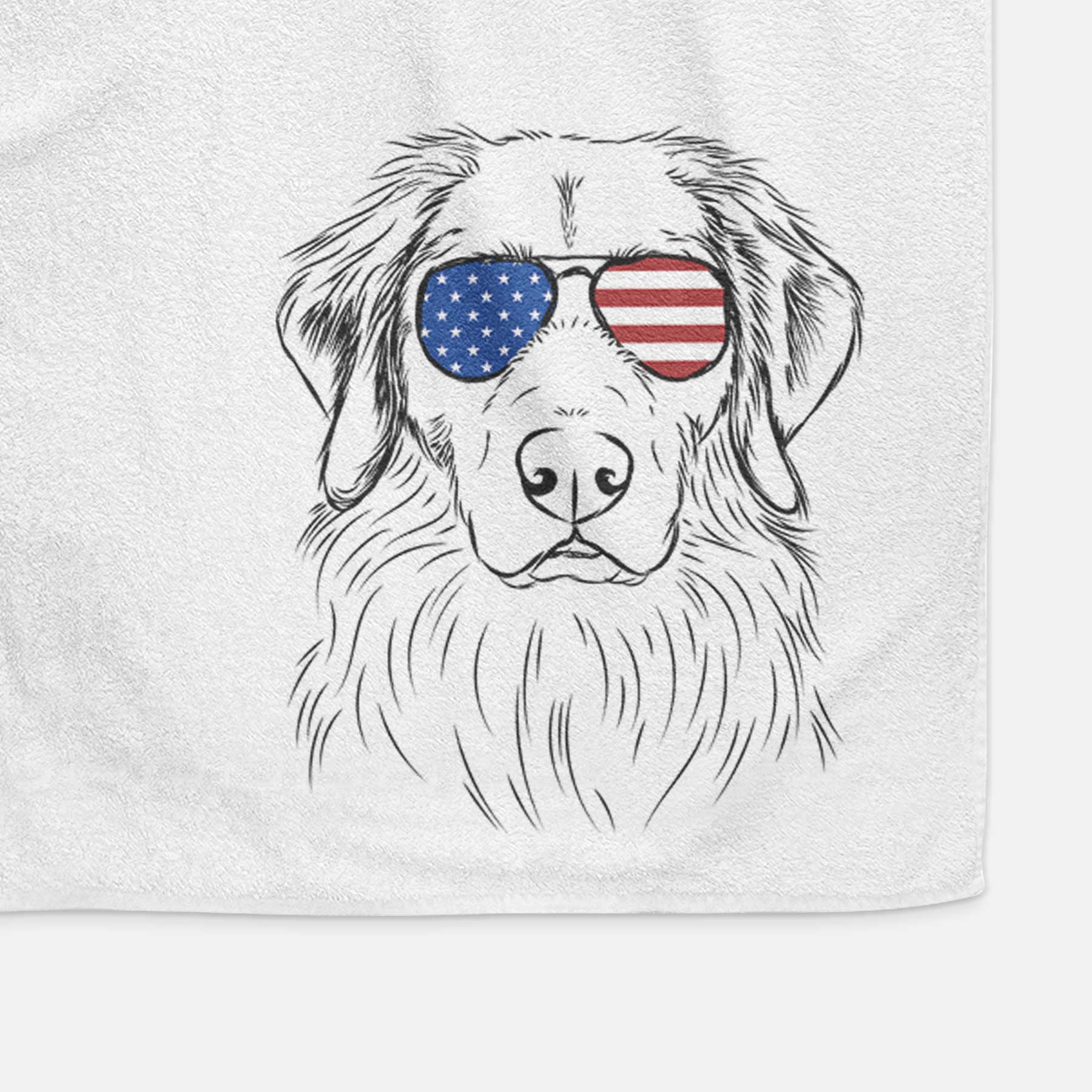 Marley the Golden Retriever Decorative Hand Towel