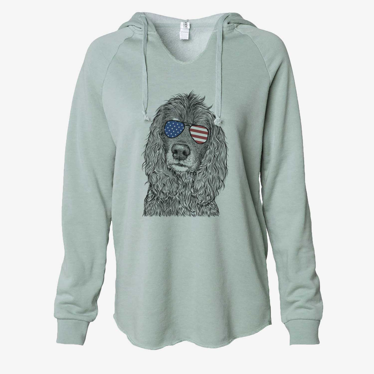 USA Marley Boy the American Cocker Spaniel - Cali Wave Hooded Sweatshirt
