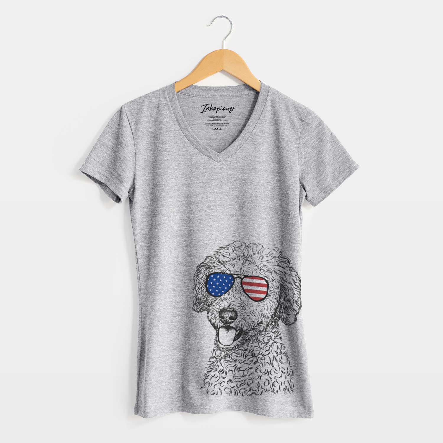 USA Marlow the Goldendoodle - Women's Perfect V-neck Shirt